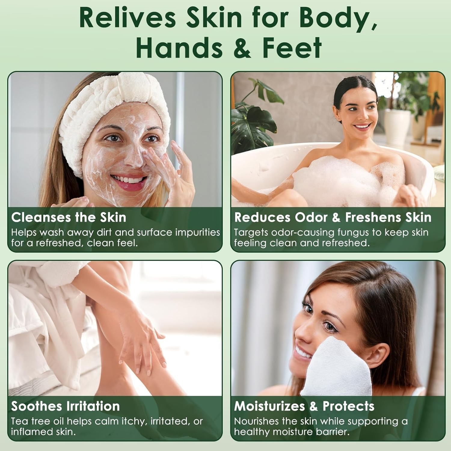 Antifungal Soap, Tea Tree Antifungal Soap Bar for Back Acne, Athlete’s Foot, Tin