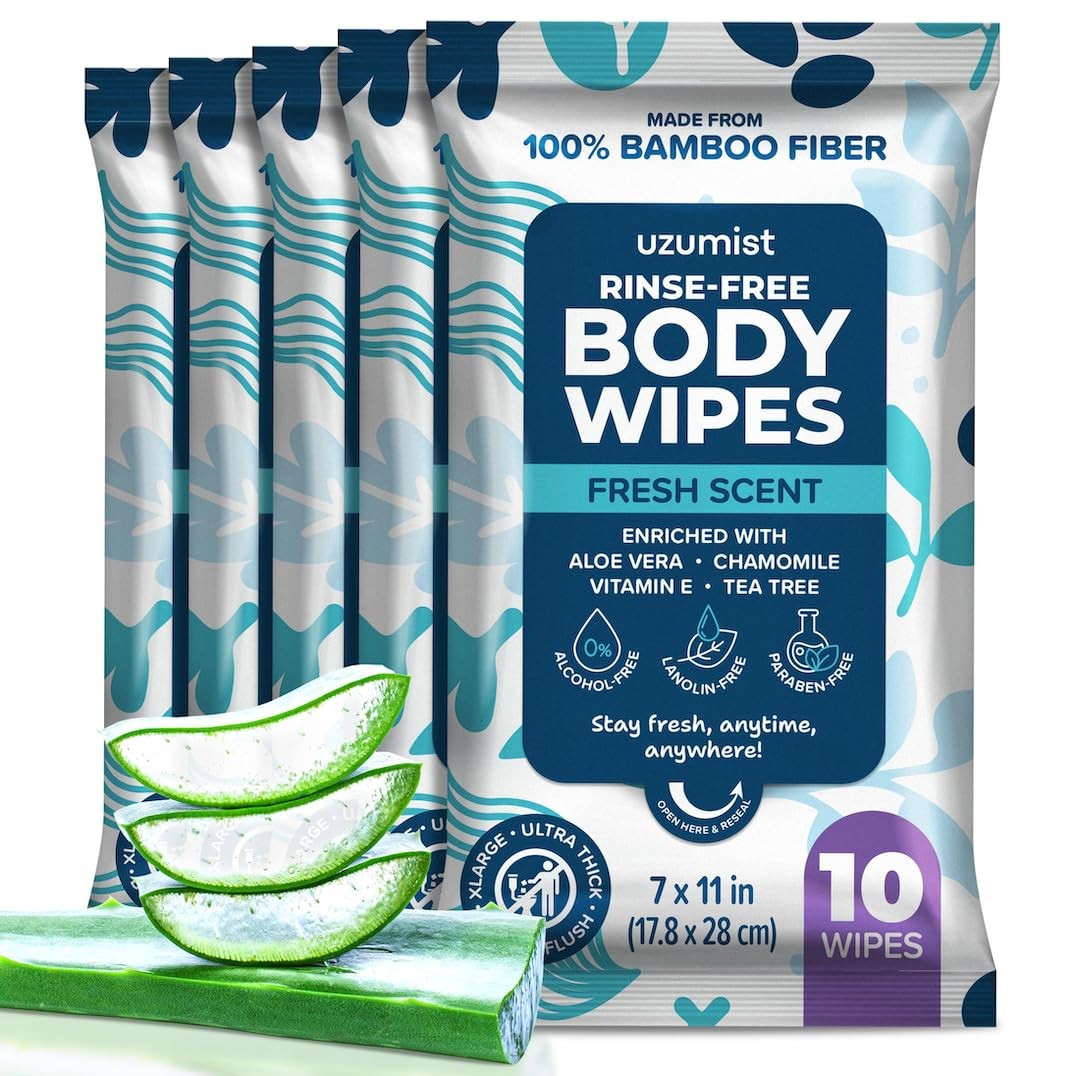 Body For Adults Bathing No Rinse – 50 XL Ultra Thick Shower For Adults No Rin…