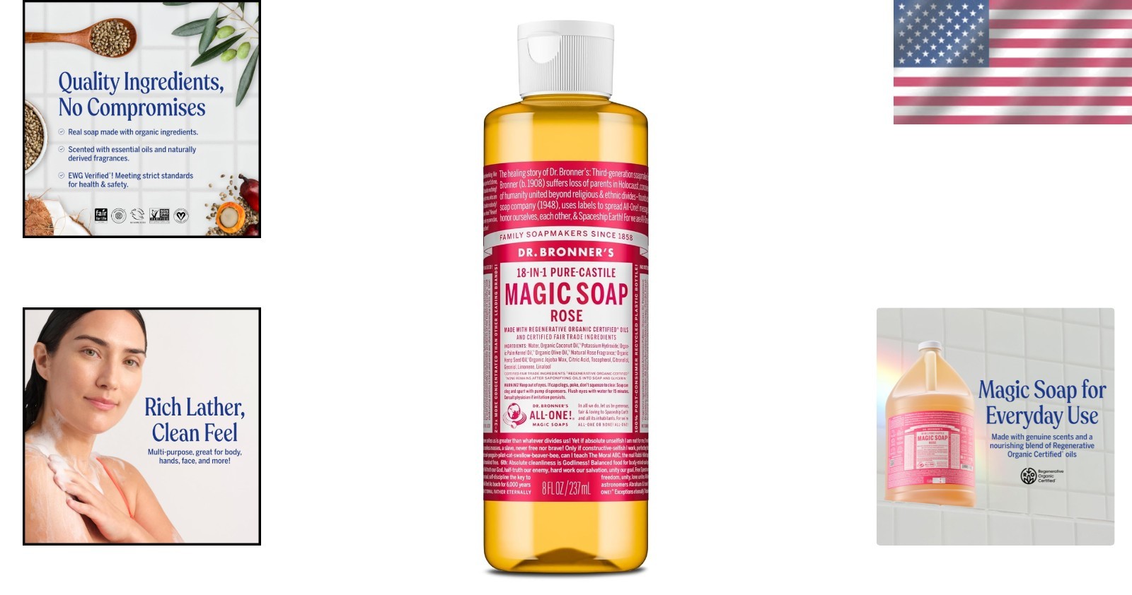 All-Natural 8oz Rose Soap – , Biodegradable, & Made with Organic Oils