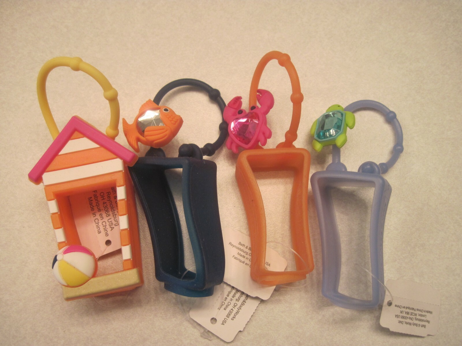 BATH AND BODY WORKS BEACH HOUSE LOBSTER FISH TURTLE HAND GEL HOLDER X4 SQUARE