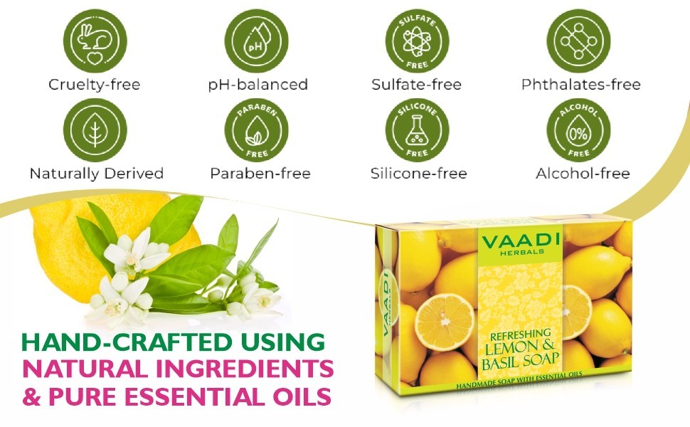 Refreshing Lemon and Basil Soap – Each 2.65 Oz, Pack of 3(8 Ounces)