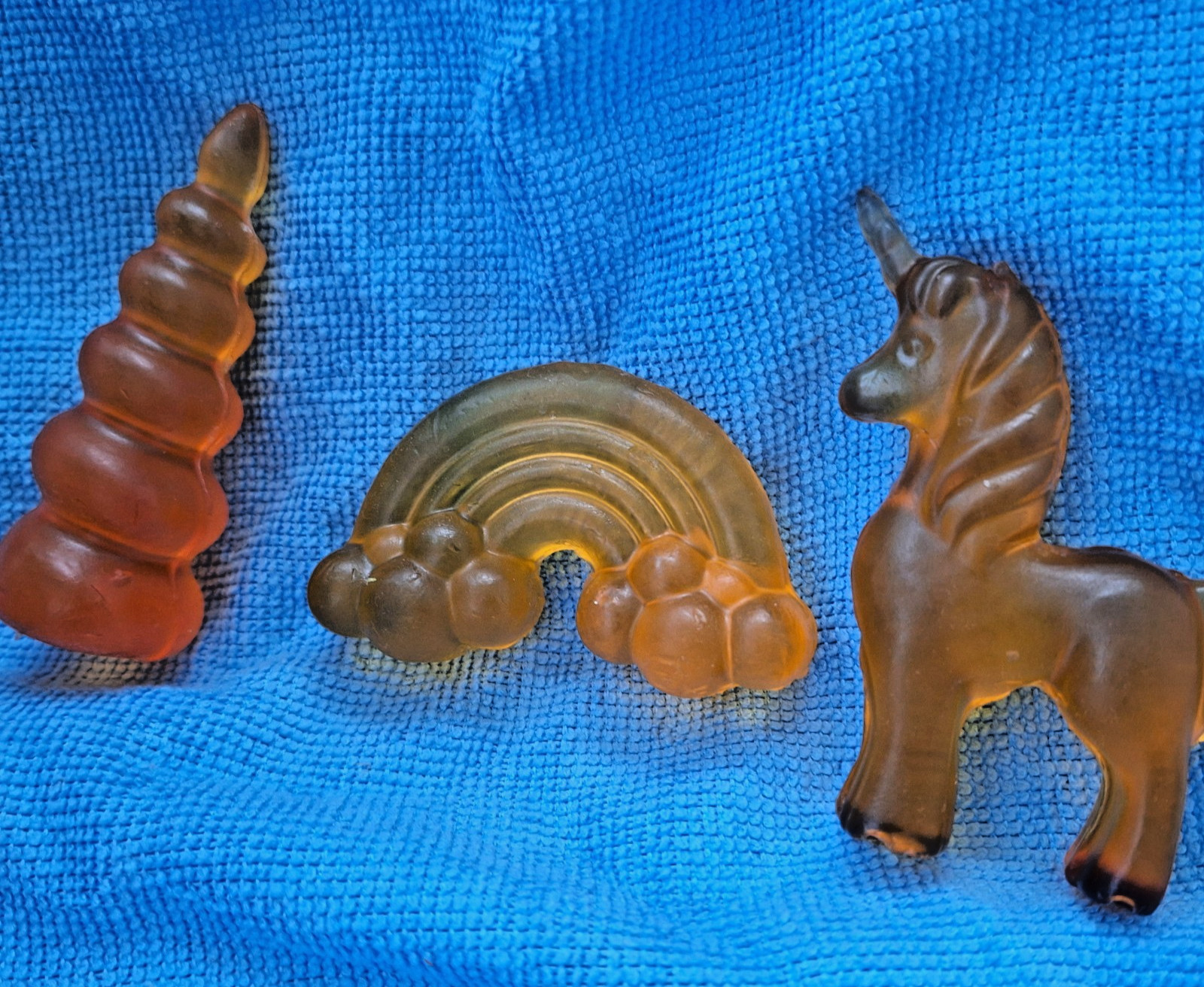 Unicorn set Handmade Honey Base Bubble Gum Scented Fantasy Set of 3 Bar Soaps