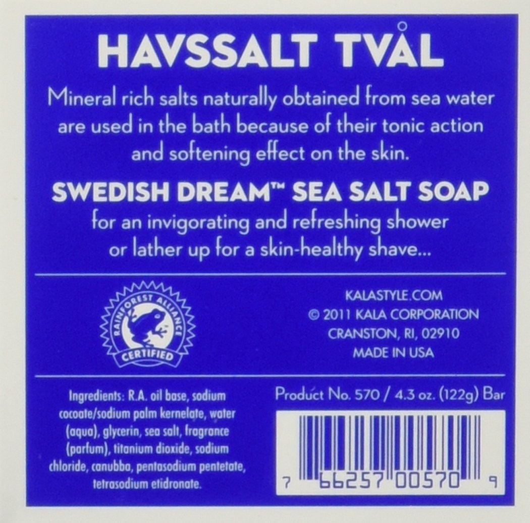 Swedish Dream Sea Salt Soap Set by , 4.3 Ounce (Pack of 3)