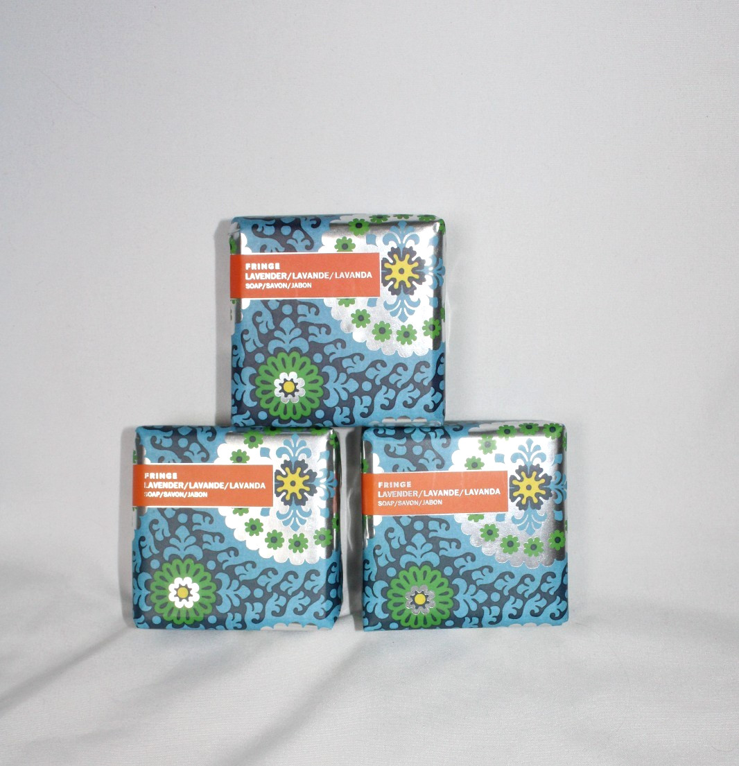 Fringe Studio Lavender Scented Square Decorative Bath Bar Soap – Lot of 3
