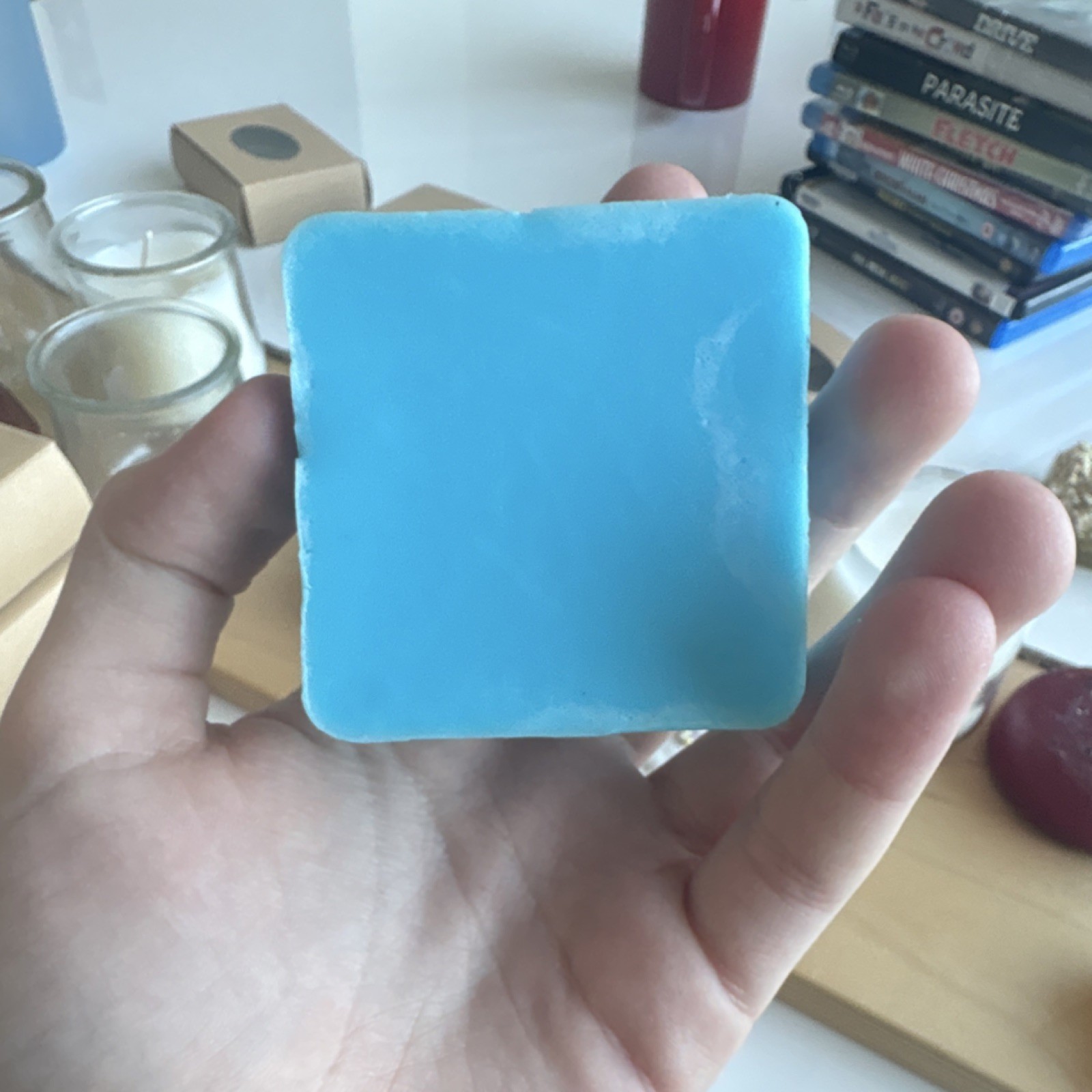 Blue Rectangular Body Bar Soap Set with Mini Soaps Gift Box Unisex Kids
