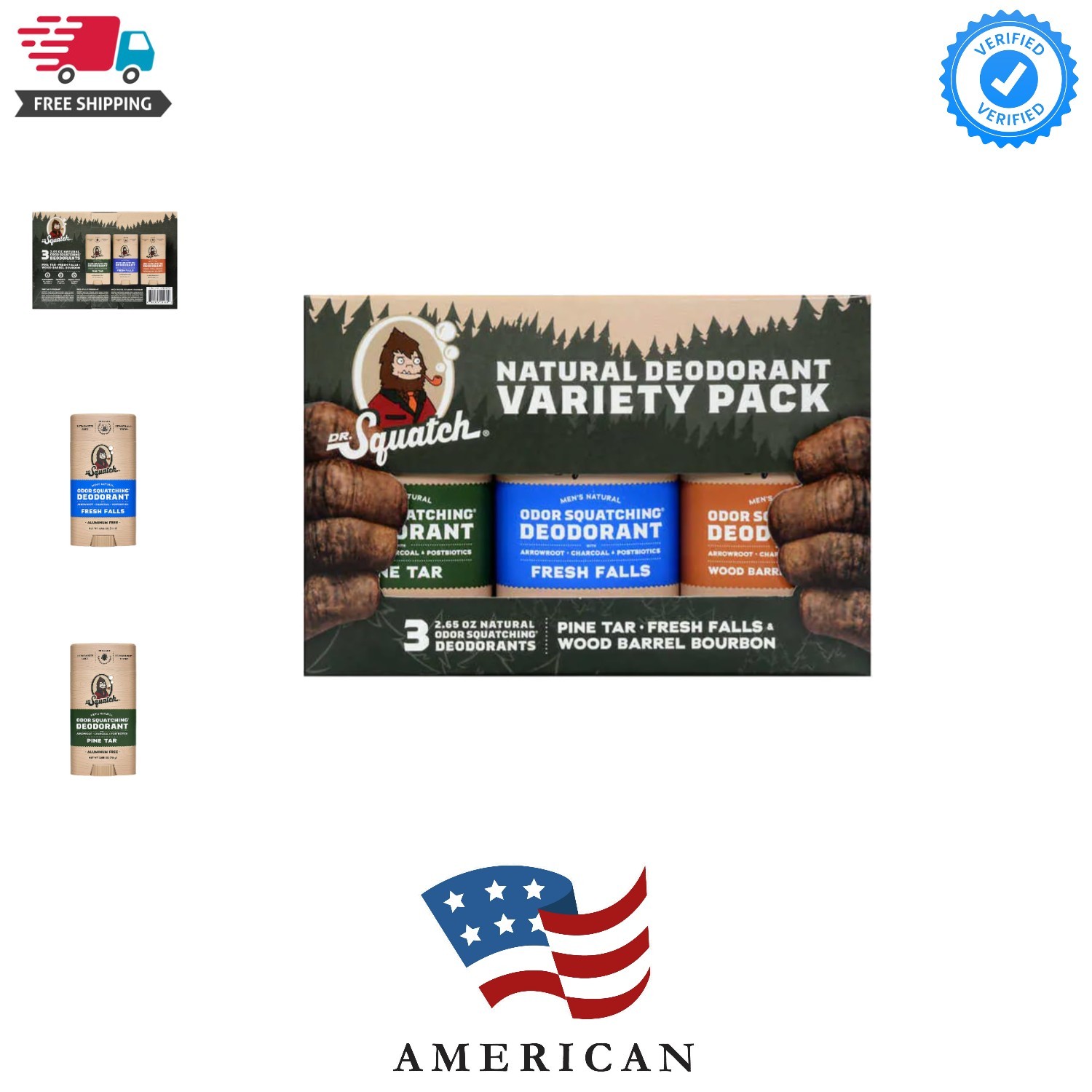 Men’s Natural Deordorant Variety Pack, 2.65 oz 3 pack