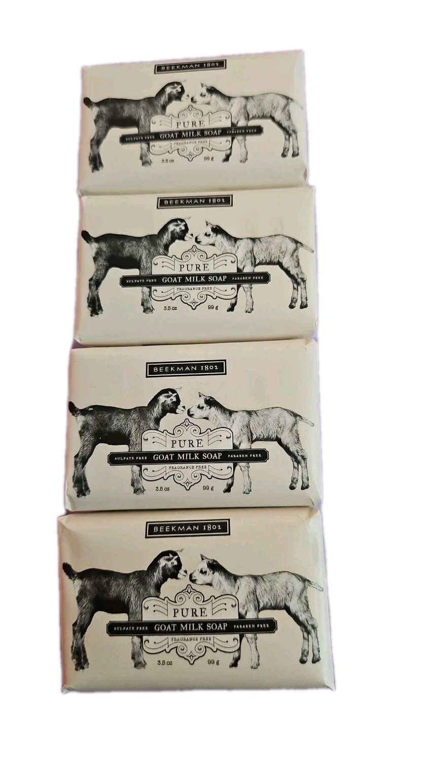 Beekman 1802 GOAT Milk Soap Lot 7 3.5 Bars Unscented Honey & Oats Vanilla Absolu