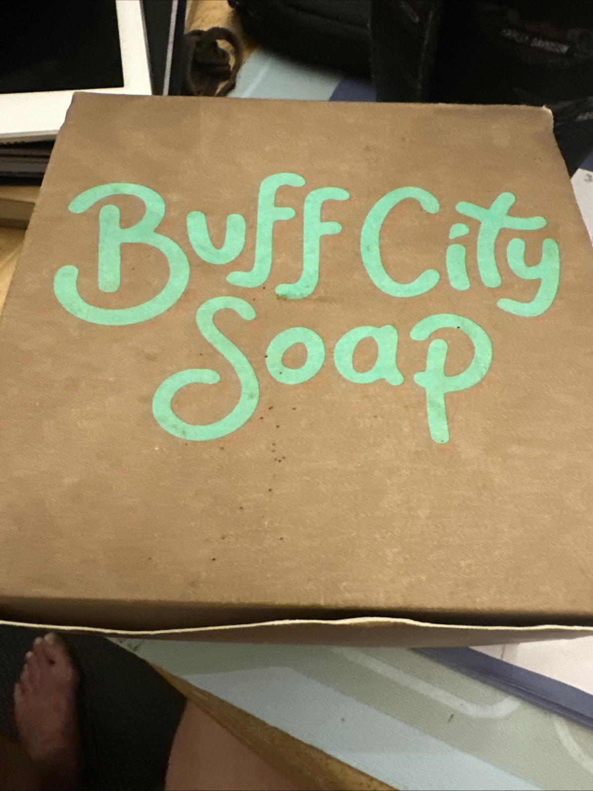 Buff City Soaps Bar Scout Spirit 5.5 oz Discontinued Pink A Yellow Swirl.