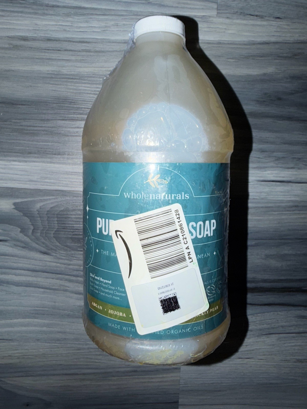 WHOLENATURALS Pure Castile Soap Liquid, EWG Verified & Certified Palm Oil Free U