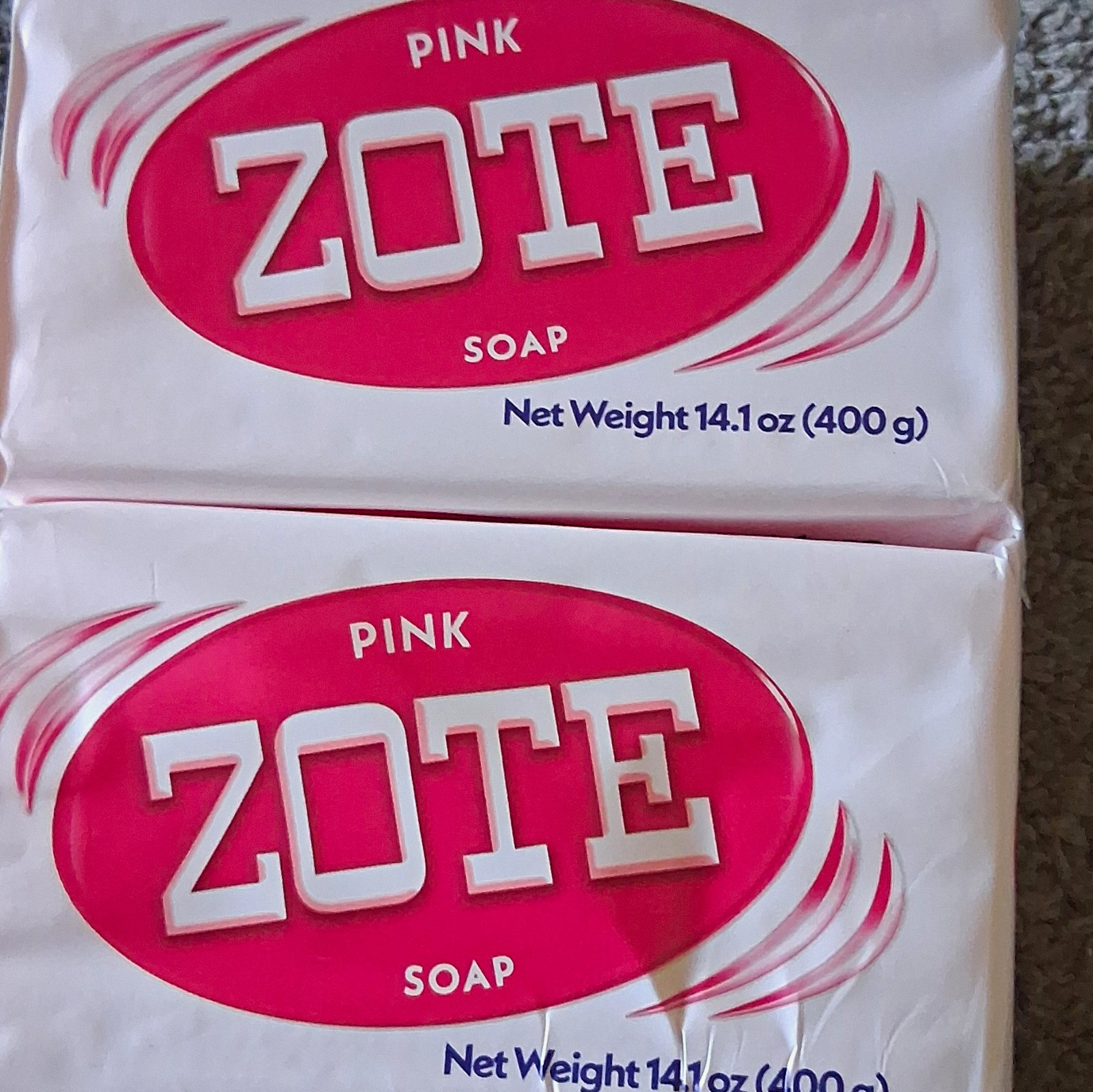Zote Pink Body Bar Soap 14.1 oz (400 g) Rectangular for Body & Hands