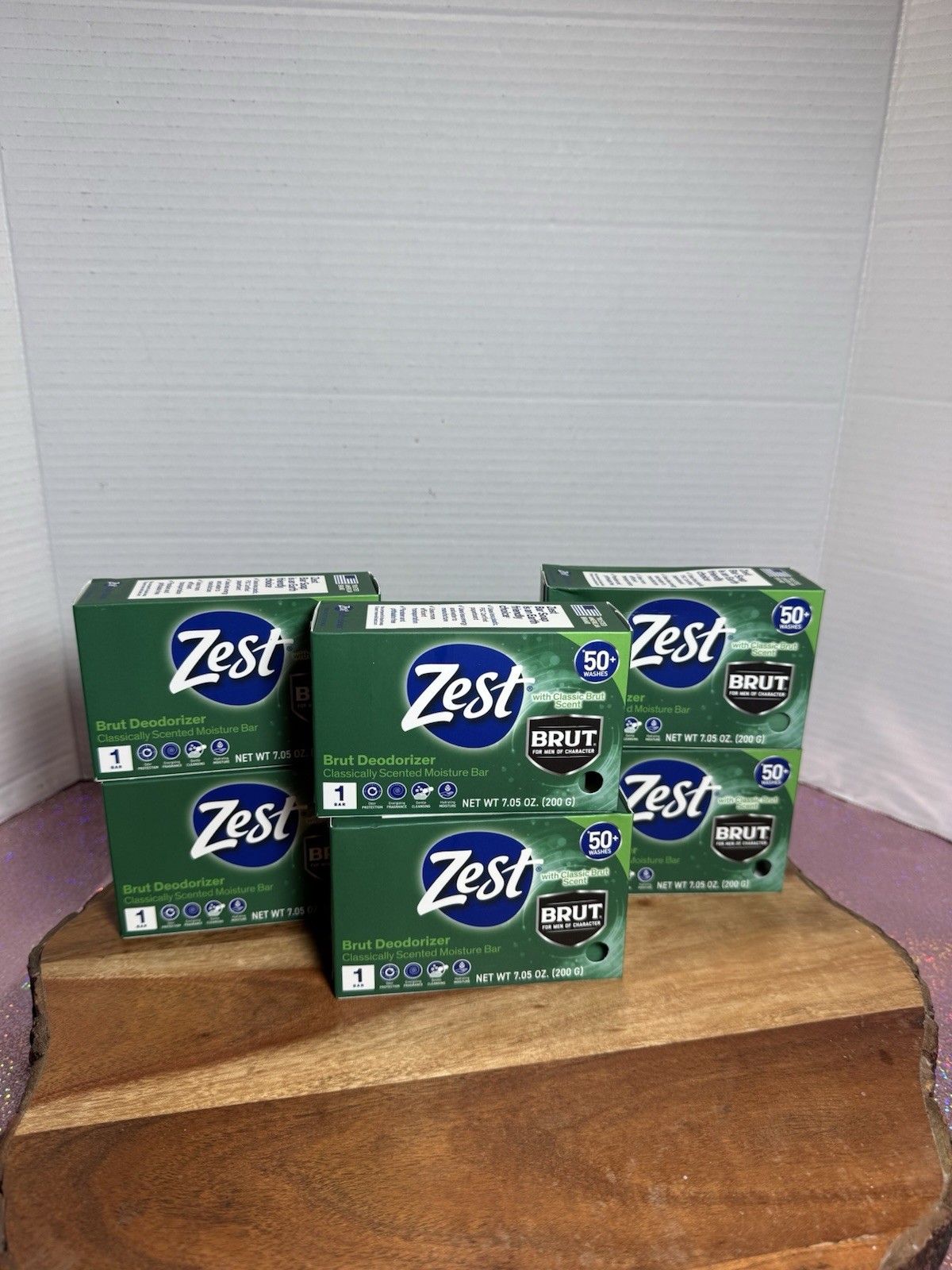 6pk Zest BRUT Large Classic Scent Moisture Soap Bars- 7.05 oz. LARGE!