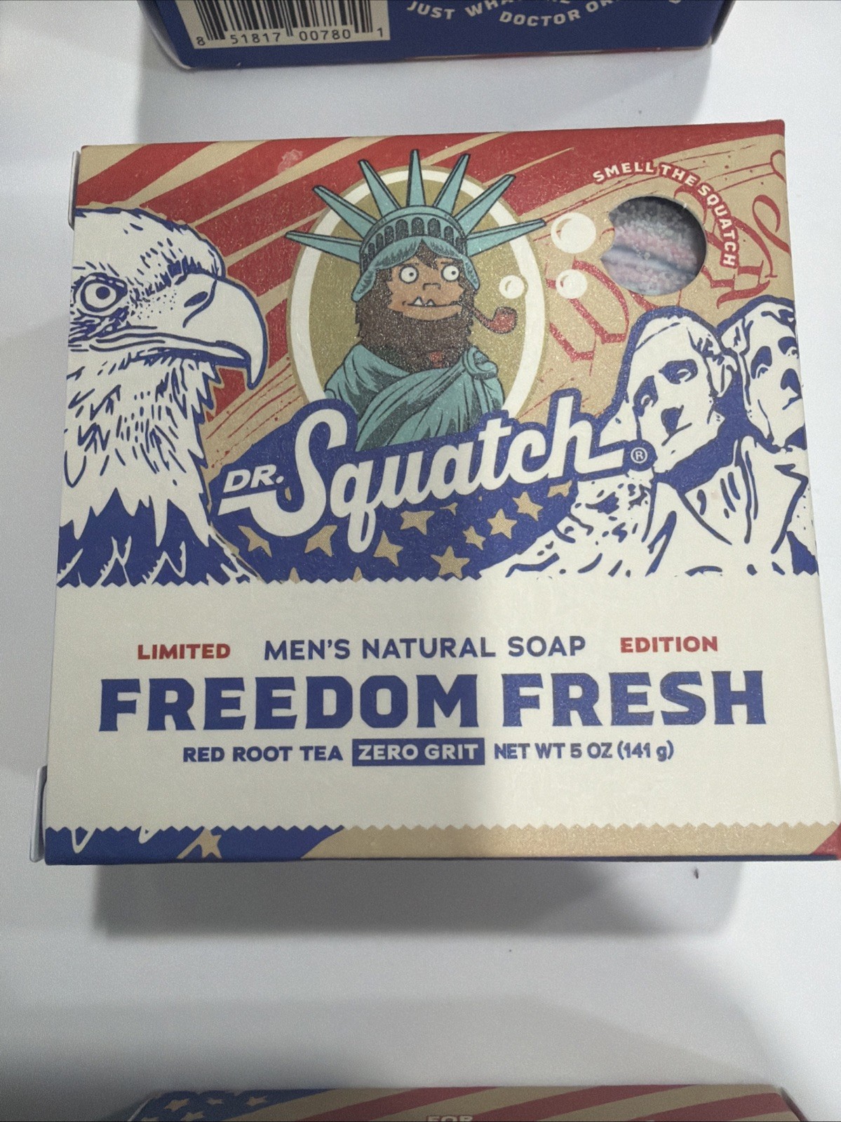 LOT OF SIX (6) – Dr. Squatch Freedom Fresh Limited Edition Bar Soap – 5oz.