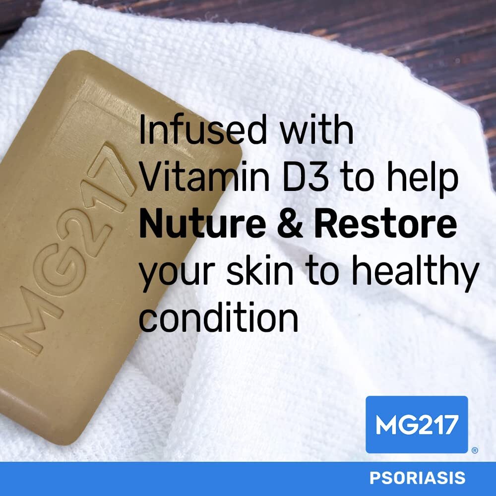 MG217 Psoriasis Dead Sea Exfoliating Bar Soap, Heal & Condition with Dead Sea