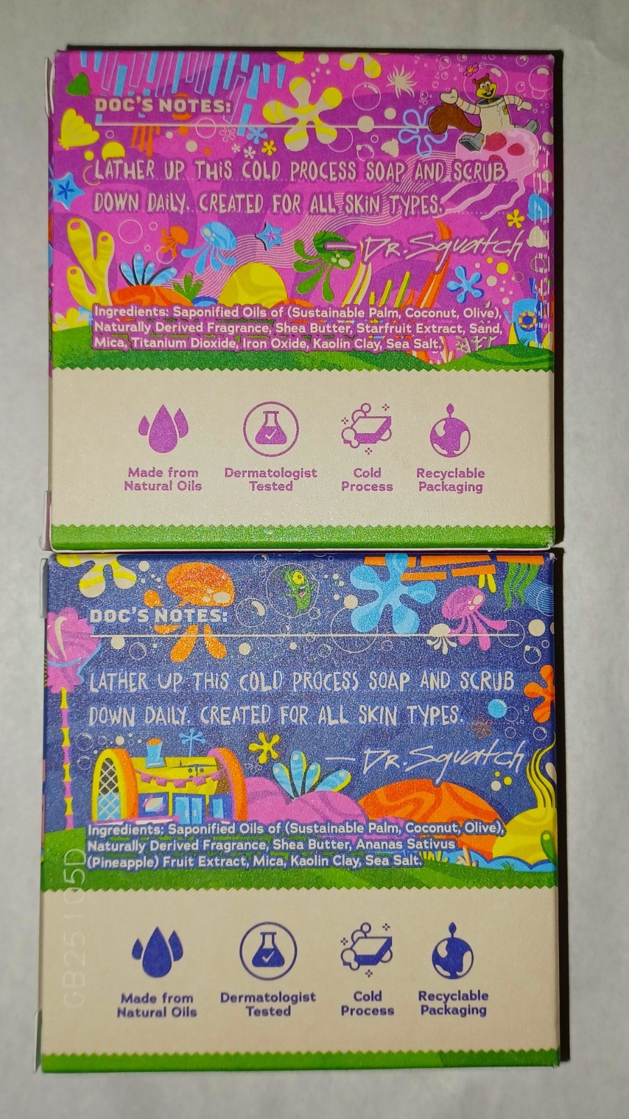Dr Squatch x SpongeBob SquarePants & Patrick 4-Pk Limited Edition Soap