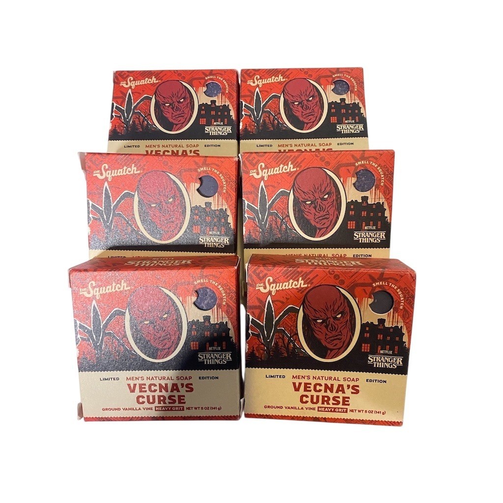 Limited Edition Dr. Squatch Stranger Things Vecna’s Curse Bar Soap Lot 6 Bars