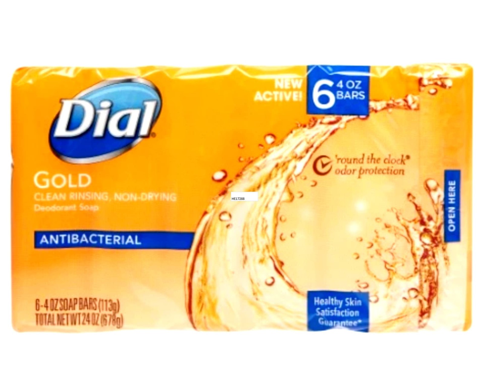 Antibacterial Soap Bar, Gold, 6 Count (Pack of 2)