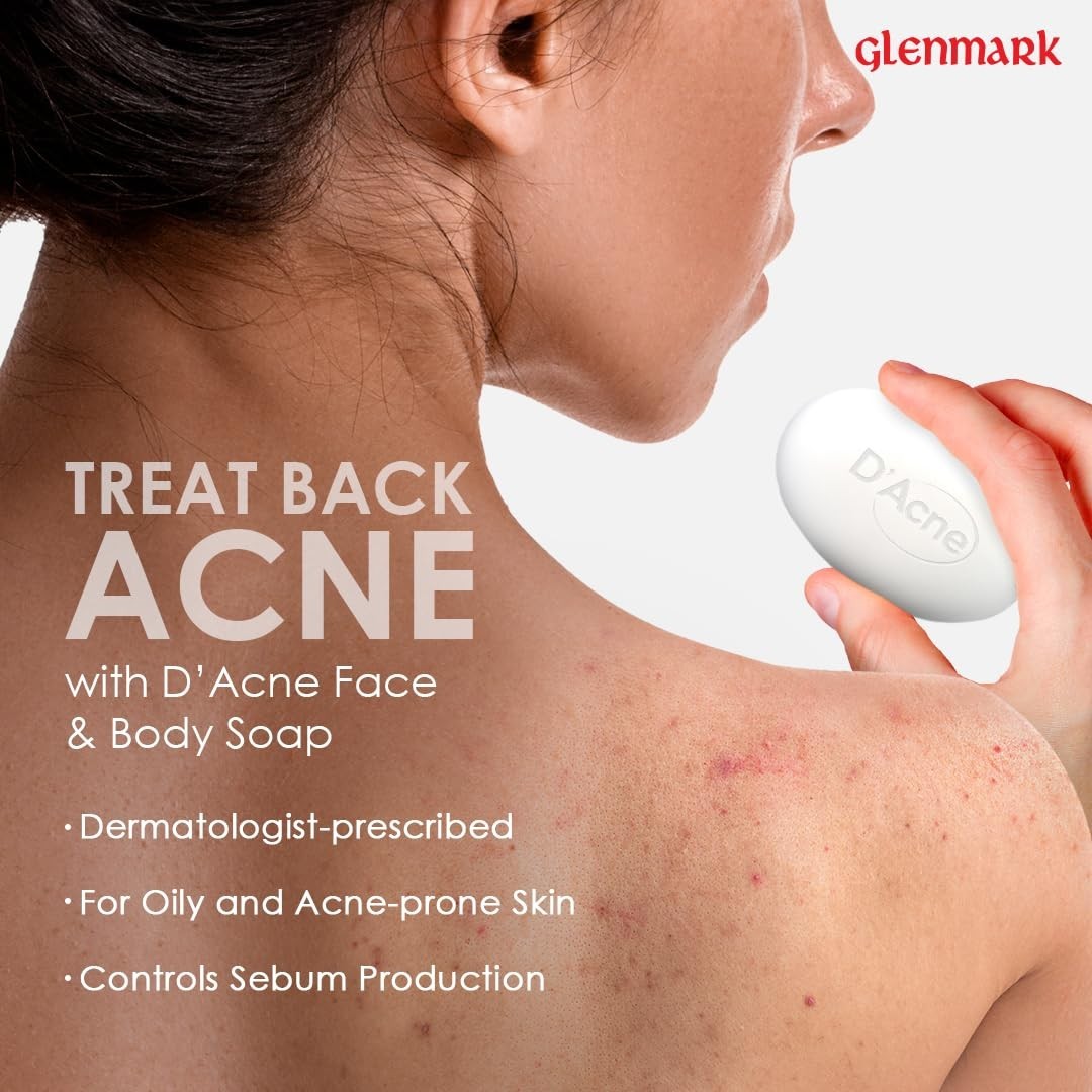D’Acne Face and Body Soap with Salicylic Acid for Oily Skin 75g fast ship 2pcs
