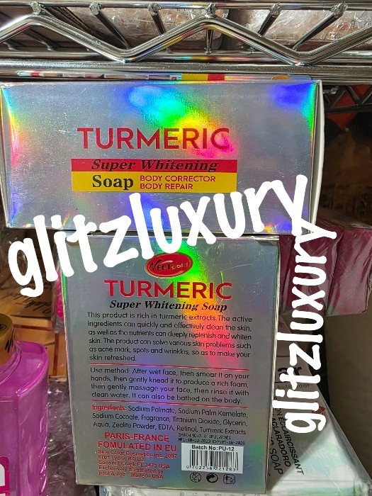1 soap: Veetgold turmeric 💯 Organic super whitening corrector soap. 200g x 1