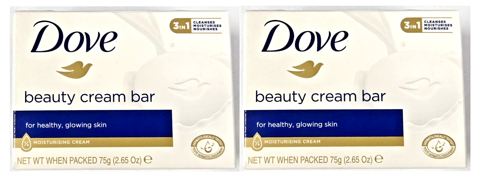 2 Pack of Dove Beauty Cream Bar 2.65 OZ