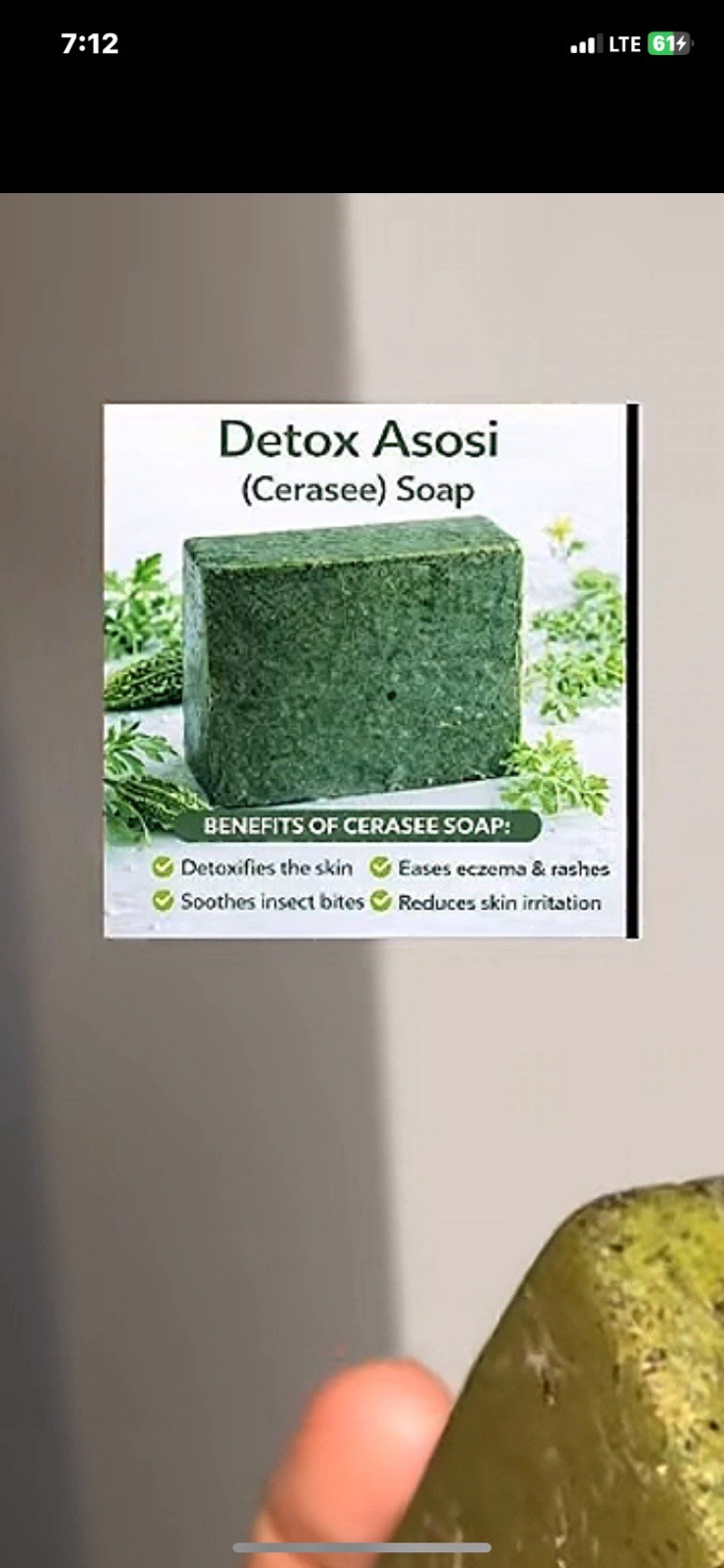 $20 Cerasee Soap Handmade Herbal Skin Cleansing Bar for Acne Eczema Rash
