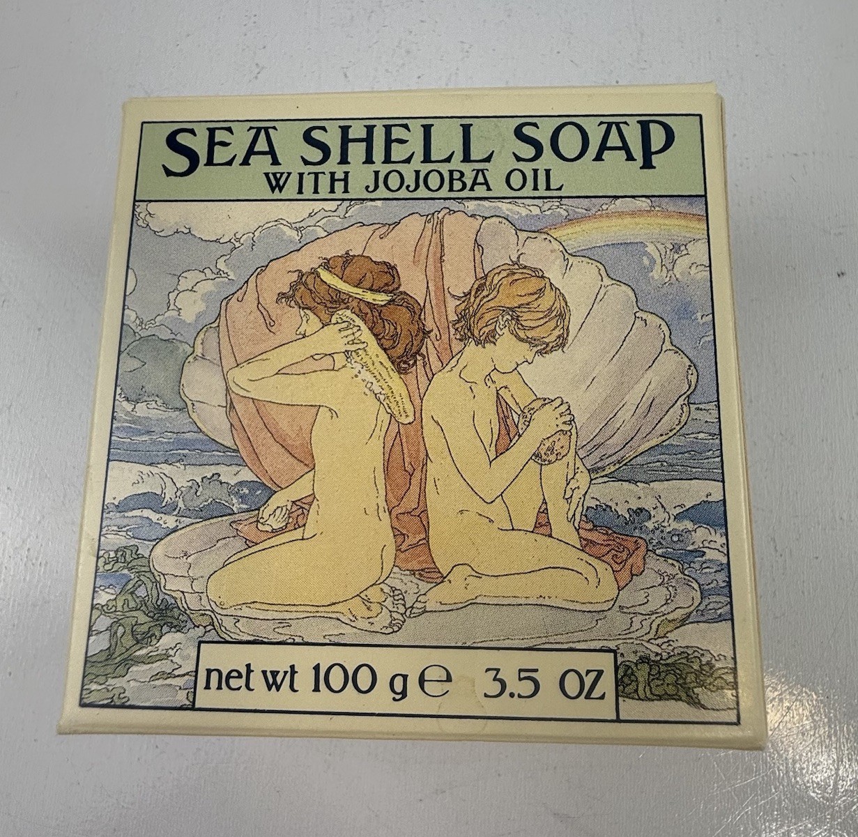Vintage 1978 Crabtree & Evelyn London Sea Shell Soap with Jojoba Oil 3.5