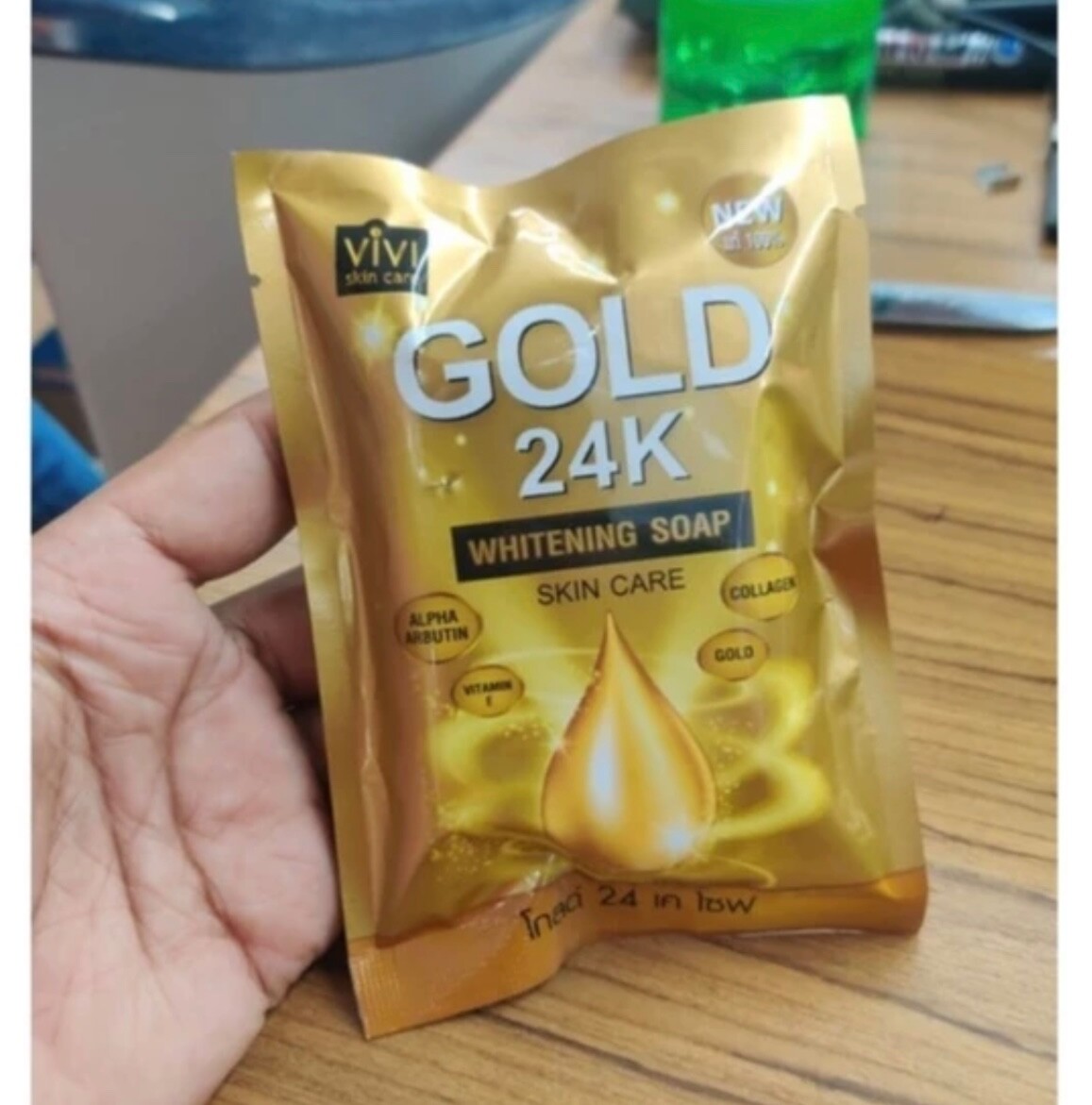 VIVI Gold 24K Whitening Soap Collagen 3x80g Nourish Moisture Face Body Skin Care
