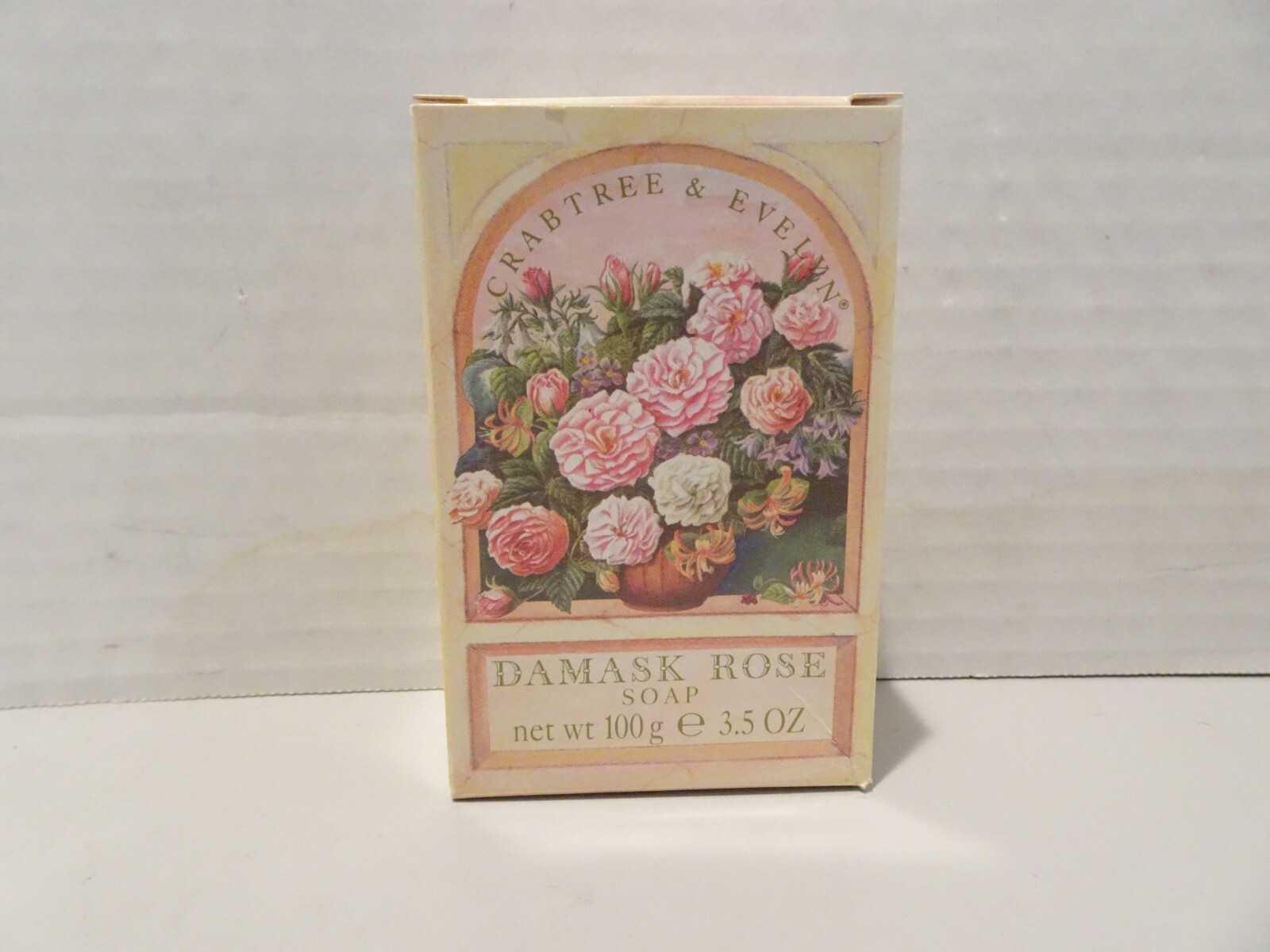 Authentic Vintage Crabtree & Evelyn Damask Rose Bar Soap 100g /3.5 Oz New in box