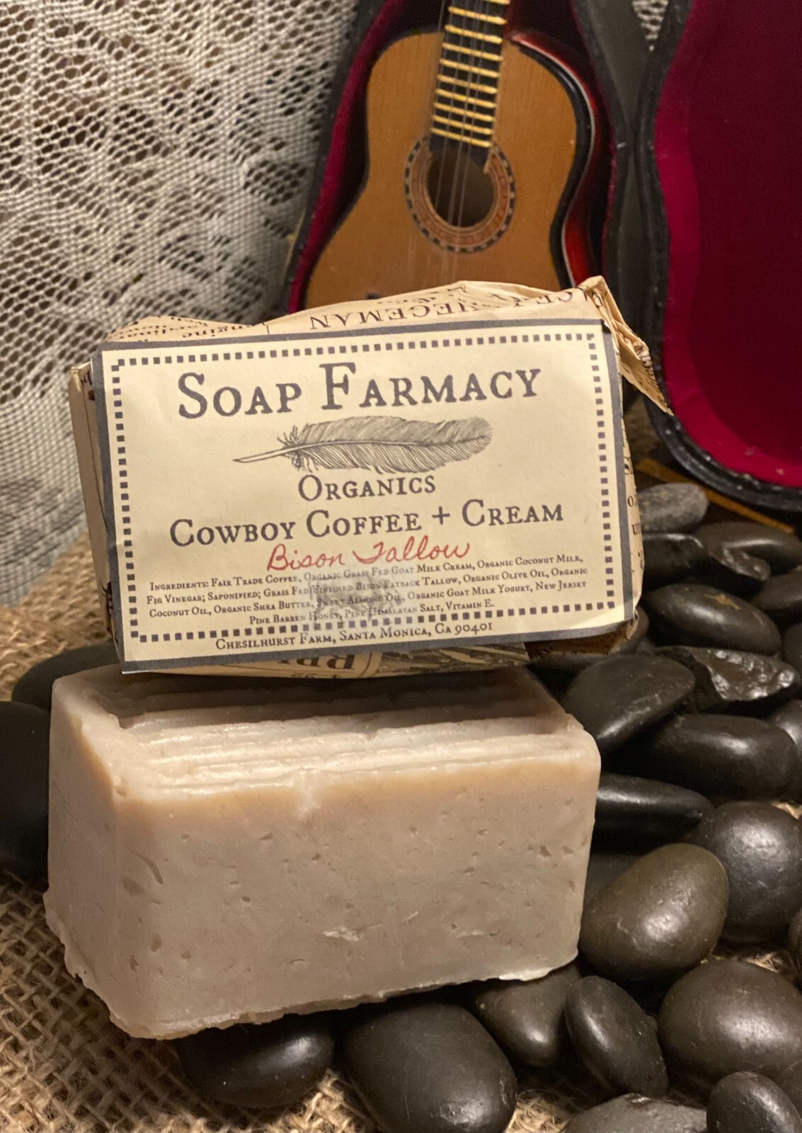 Bison Tallow, Cowboy Coffee + Organic Goat Milk Cream Soap, Ground Free, 4 Pack