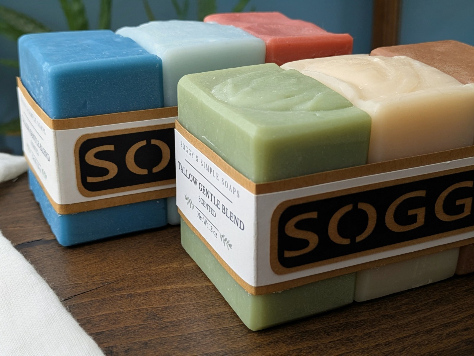 6 Handmade Tallow Soap Bars | Cold Process | Natural | Sensitive Skn | 6oz Each