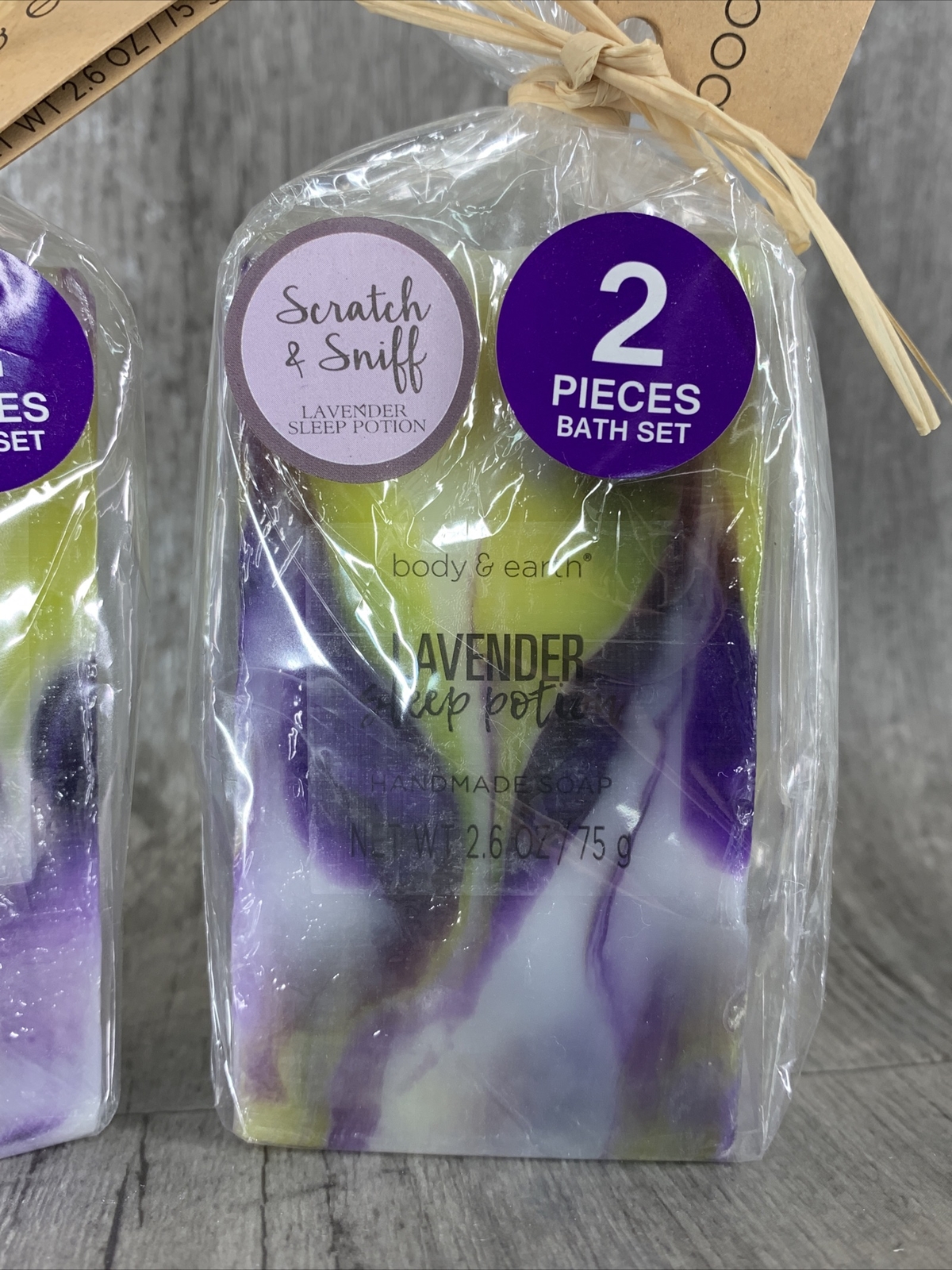 2 Packs Body & Earth Lavender Sleep Potion Soap Bar Handmade Total 4 Bars!