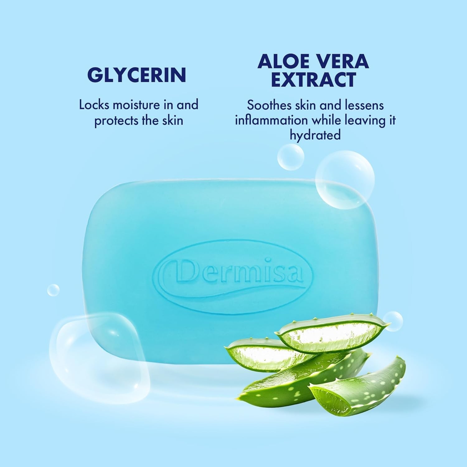 Aloe Vera Infused Glycerin Soap Bar – Deep Hydration & Moisture Lock, 3 Oz
