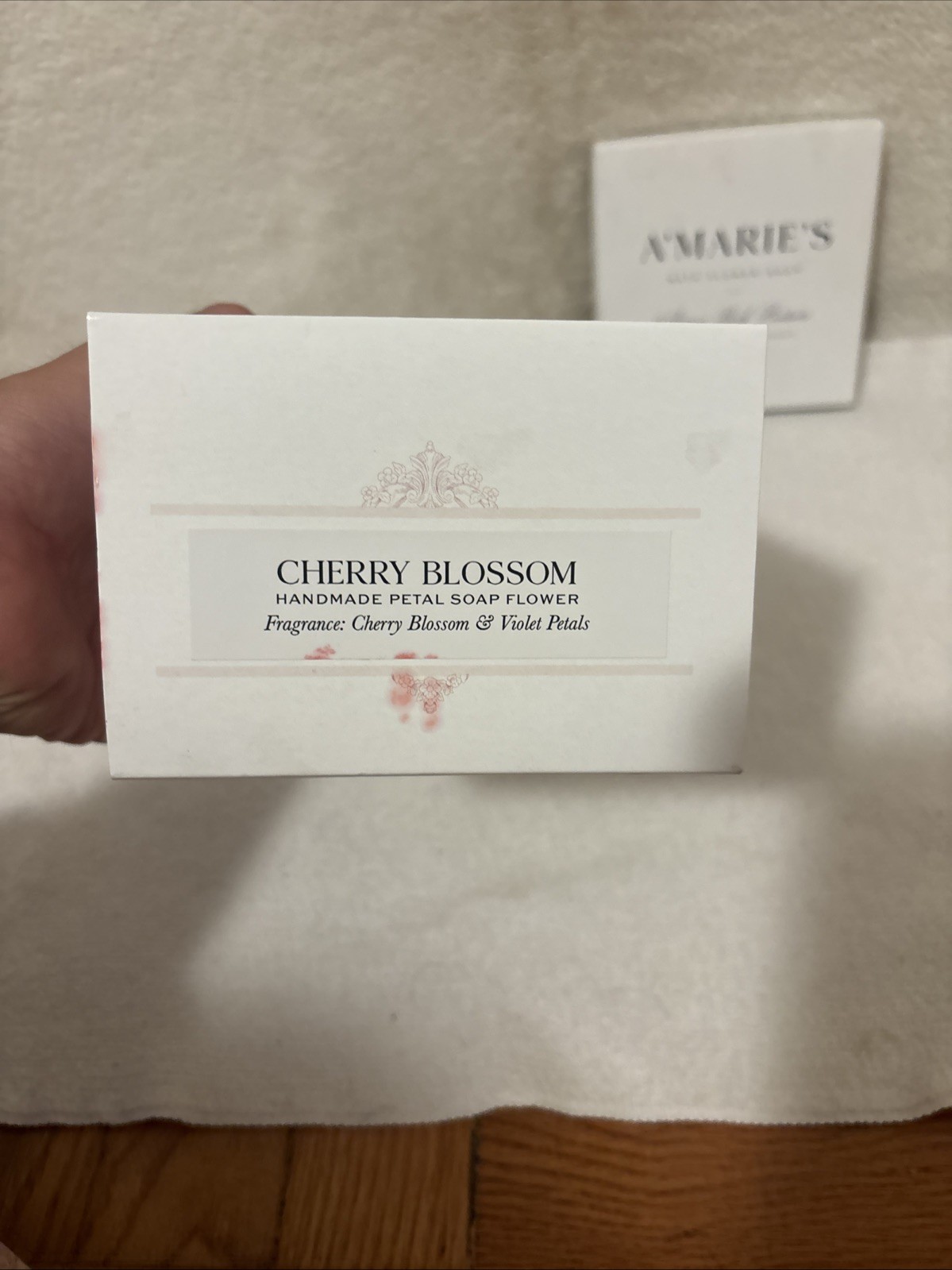 A’MARIE’S Bath Flower Shop Soap Cherry Blossom & Violet Petals Artisan NEW