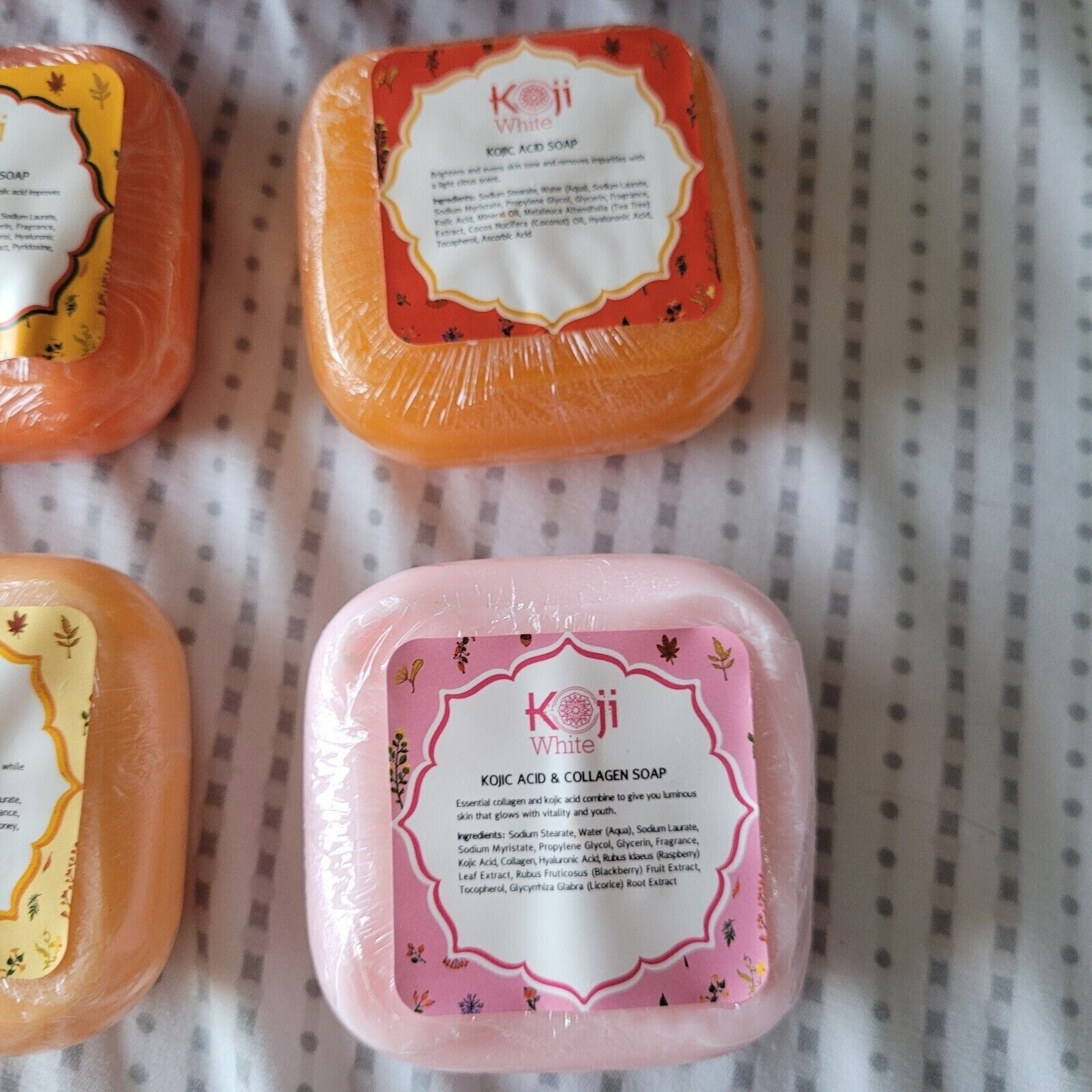 Rare Koji Soap Set Charcoal Vitamin C Papaya Acid Collagen Japanese Facial Skin