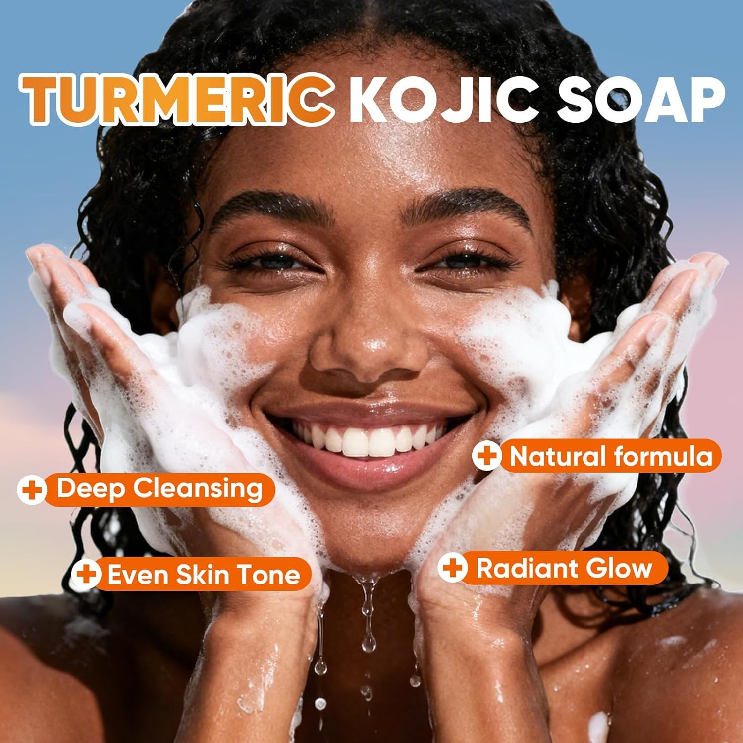 5 Jabones De Curcuma 3.5 oz Para Las Manchas El Acne En La Cara y Aclarar Piel