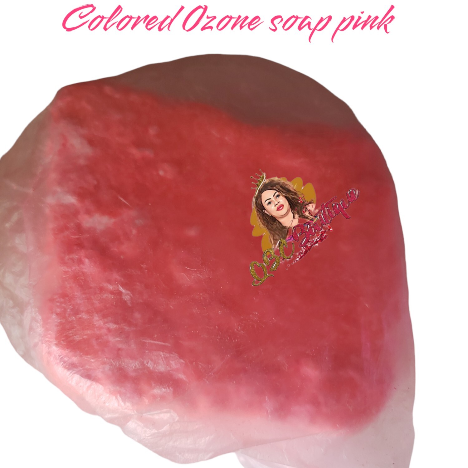 colored ozone treatment soap pink 1pcs
