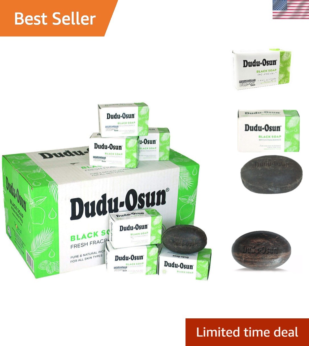 Osun African Black Soap 24-Pack for Silky Smooth and Restored Skin