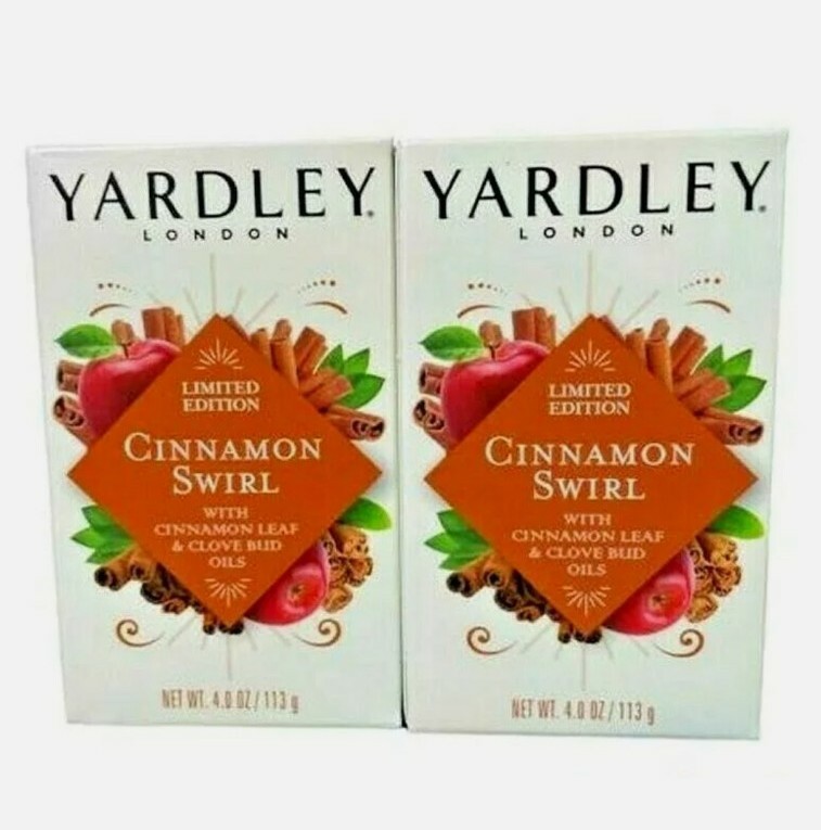 🧡 (2) Yardley Cinnamon Swirl Soap 4 Oz Bath Body Bars Limited Edition🤎
