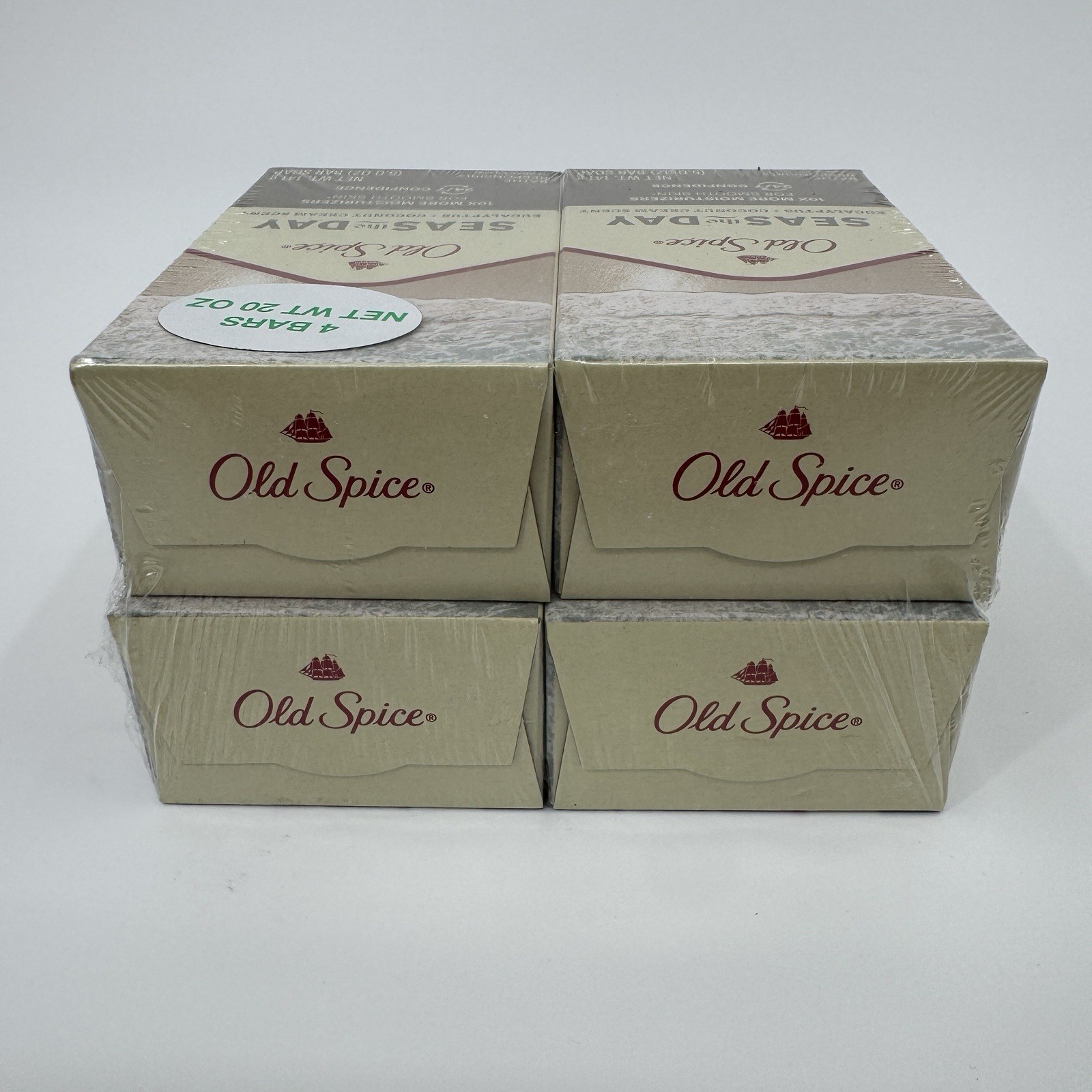Old Spice Bar Soap Seas The Day Eucalyptus & Coconut Cream 5 Oz Lot Of 4