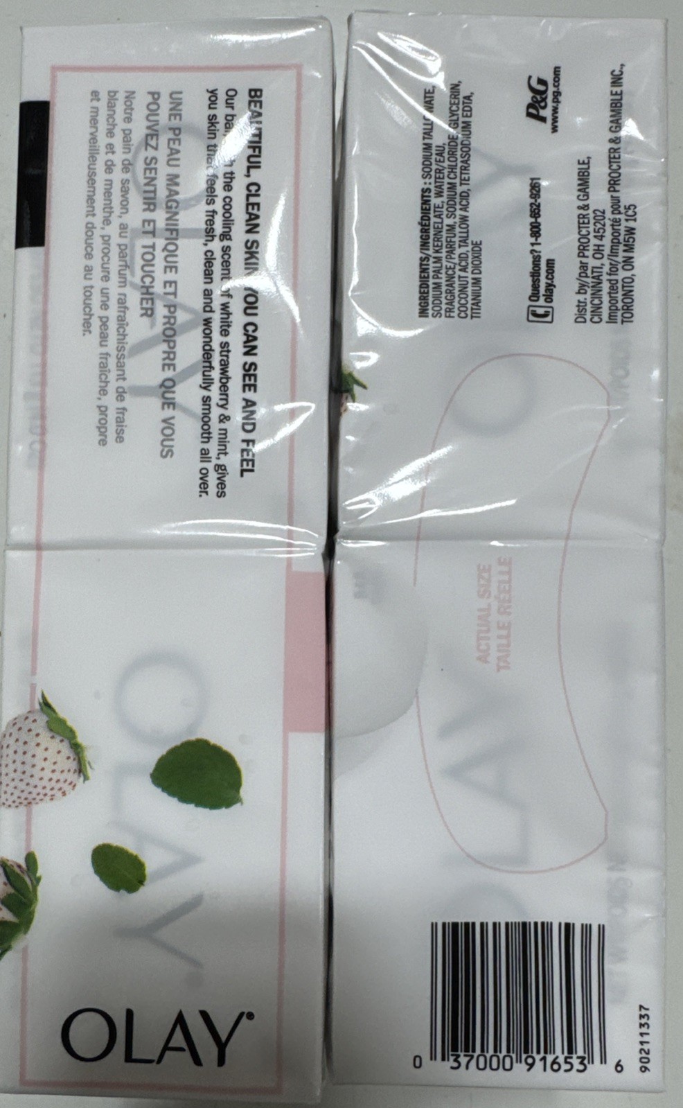 12 Olay Fresh Outlast White Strawberry & Mint Cleansing Bars 4oz Each SEALED