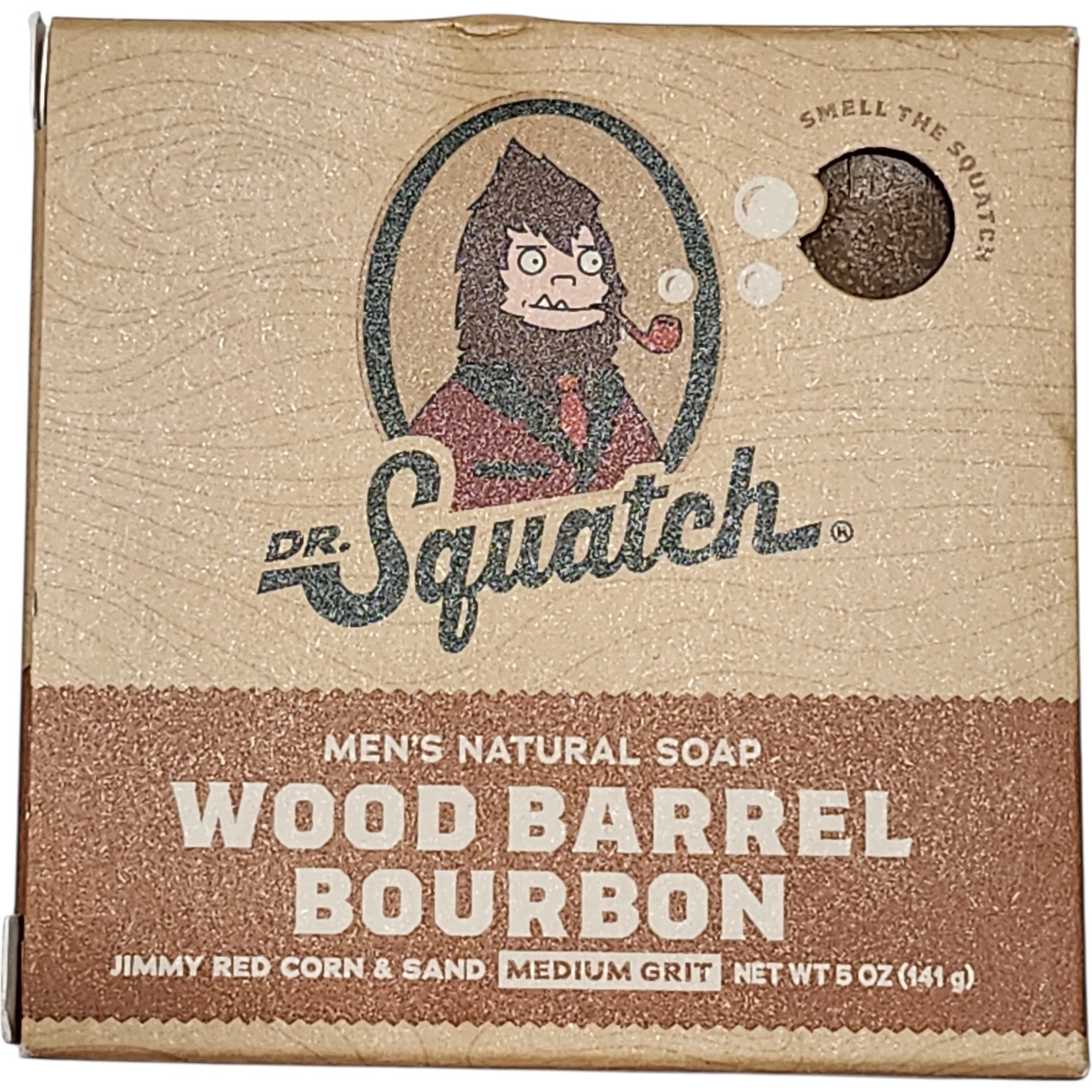 DR. SQUATCH MEN’S NATURAL SOAP WOOD BARREL BOURBON 5 OZ BAR BRAND NEW