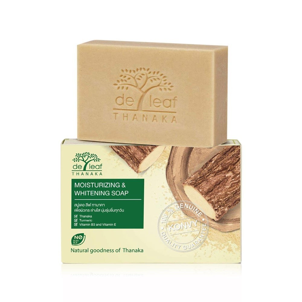 5x De Leaf Thanaka Moisturizing Bar Soap 100g | Gentle Herbal Soap