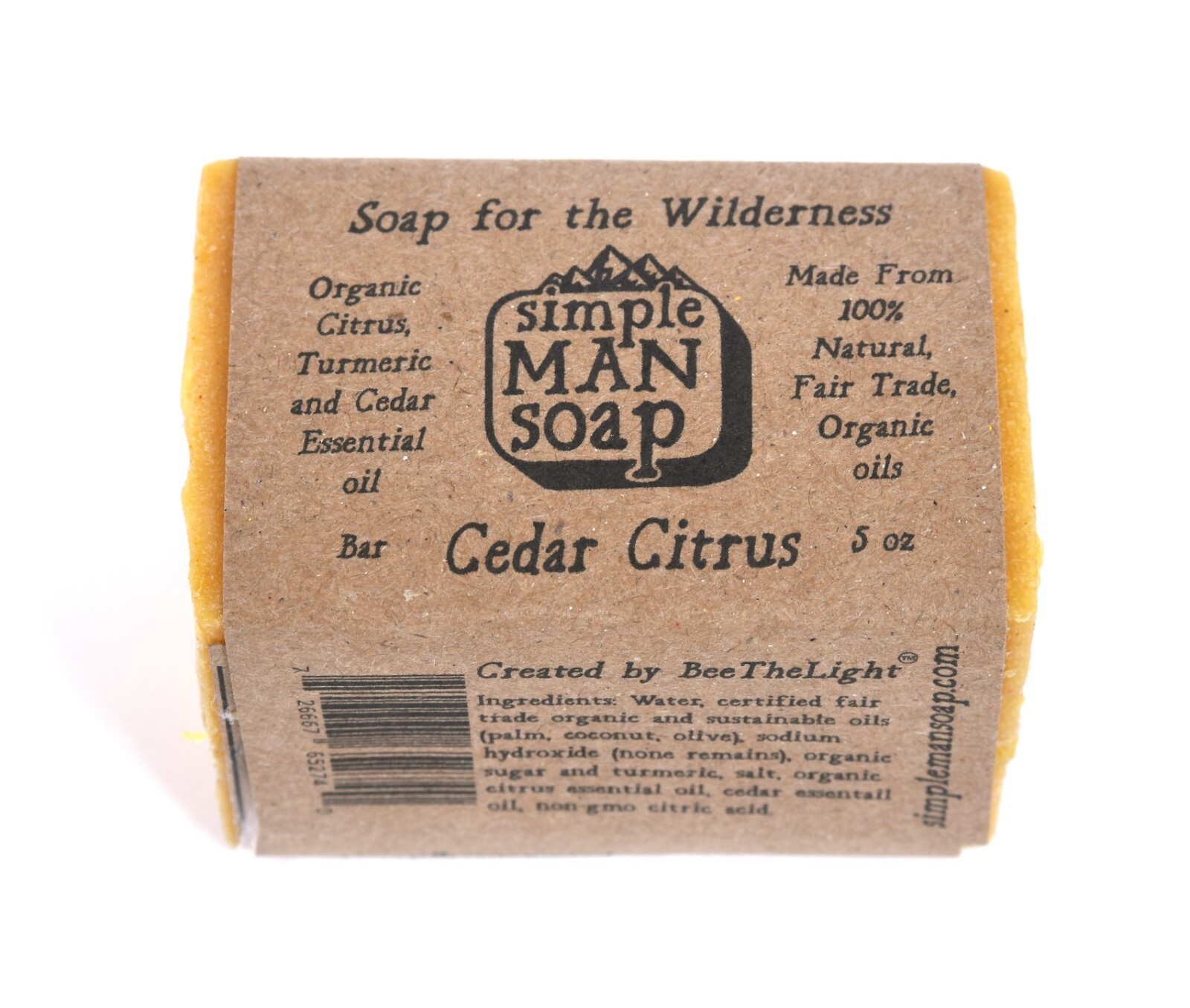 Organic Men’s Bar Soap, Pine Tar Oats Cedar Citrus Mint, Bath Soap by SimpleMan