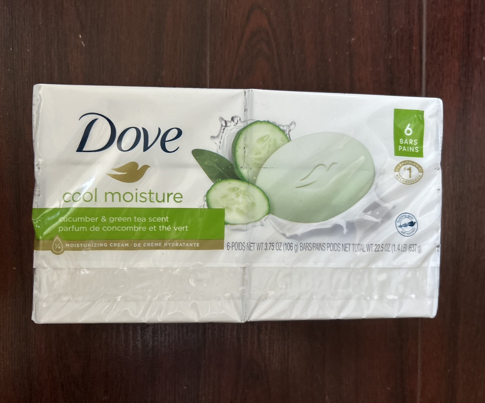 Dove Skin Care Beauty Bar (6ct) For Softer Skin Cucumber and Green Tea Moisture
