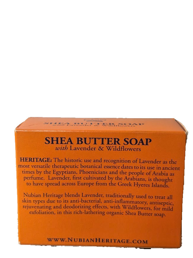 Nubian Heritage Shea Butter Soap with Lavender & Wild Flowers 5 oz/141g