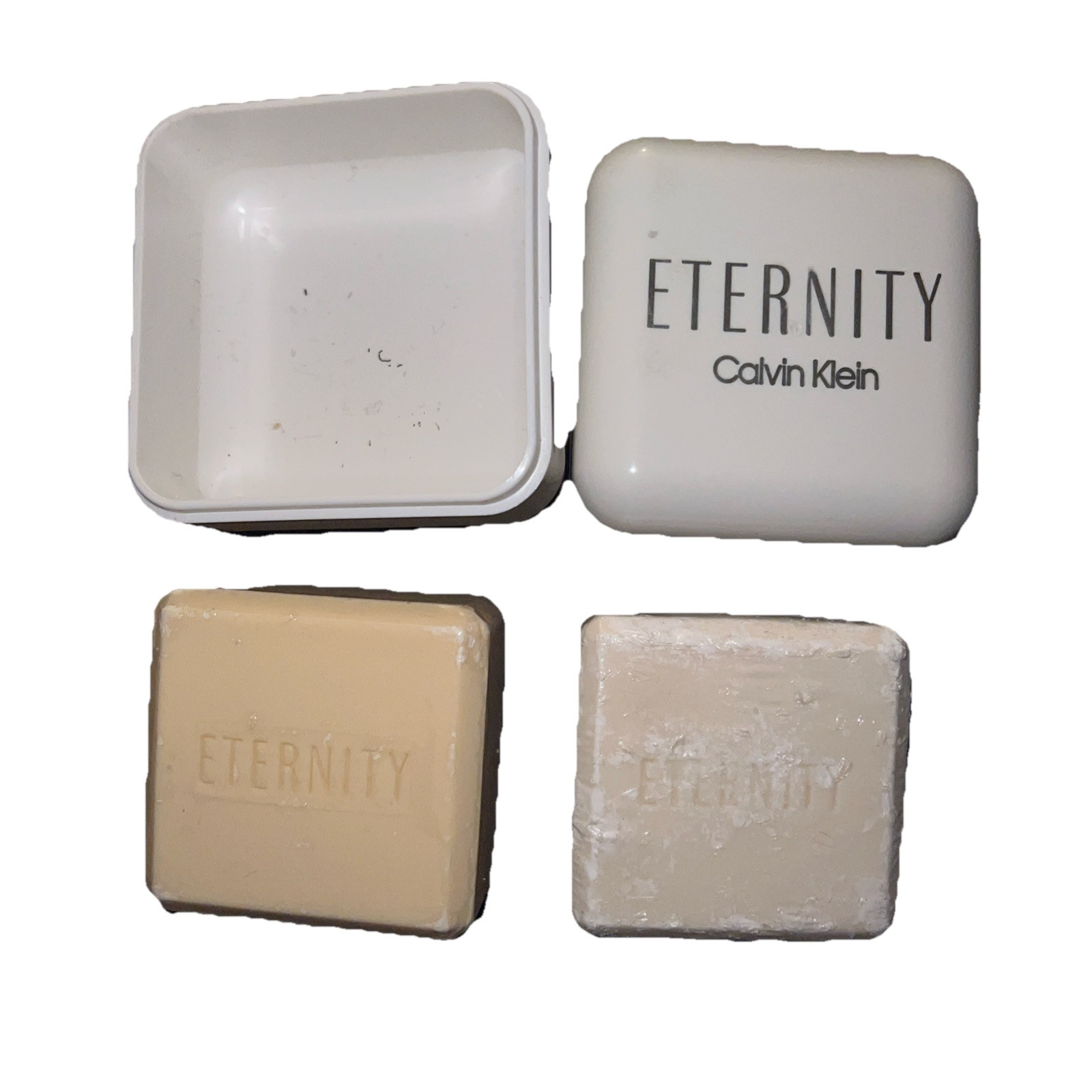 CALVIN KLEIN ETERNITY BATH SOAP W/ Case Full Size 3oz & 1.8oz Travel Size Sealed