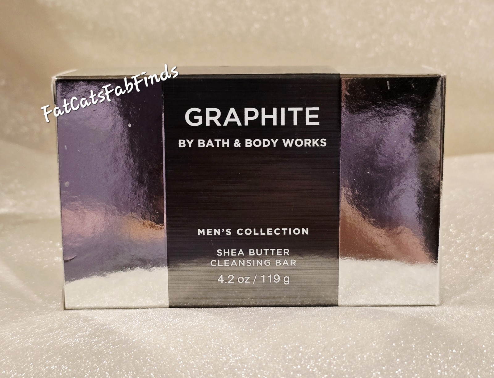 X2 New Men’s GRAPHITE Shea Cleansing Bar 4.2 oz Bath & Body Works Discontinued