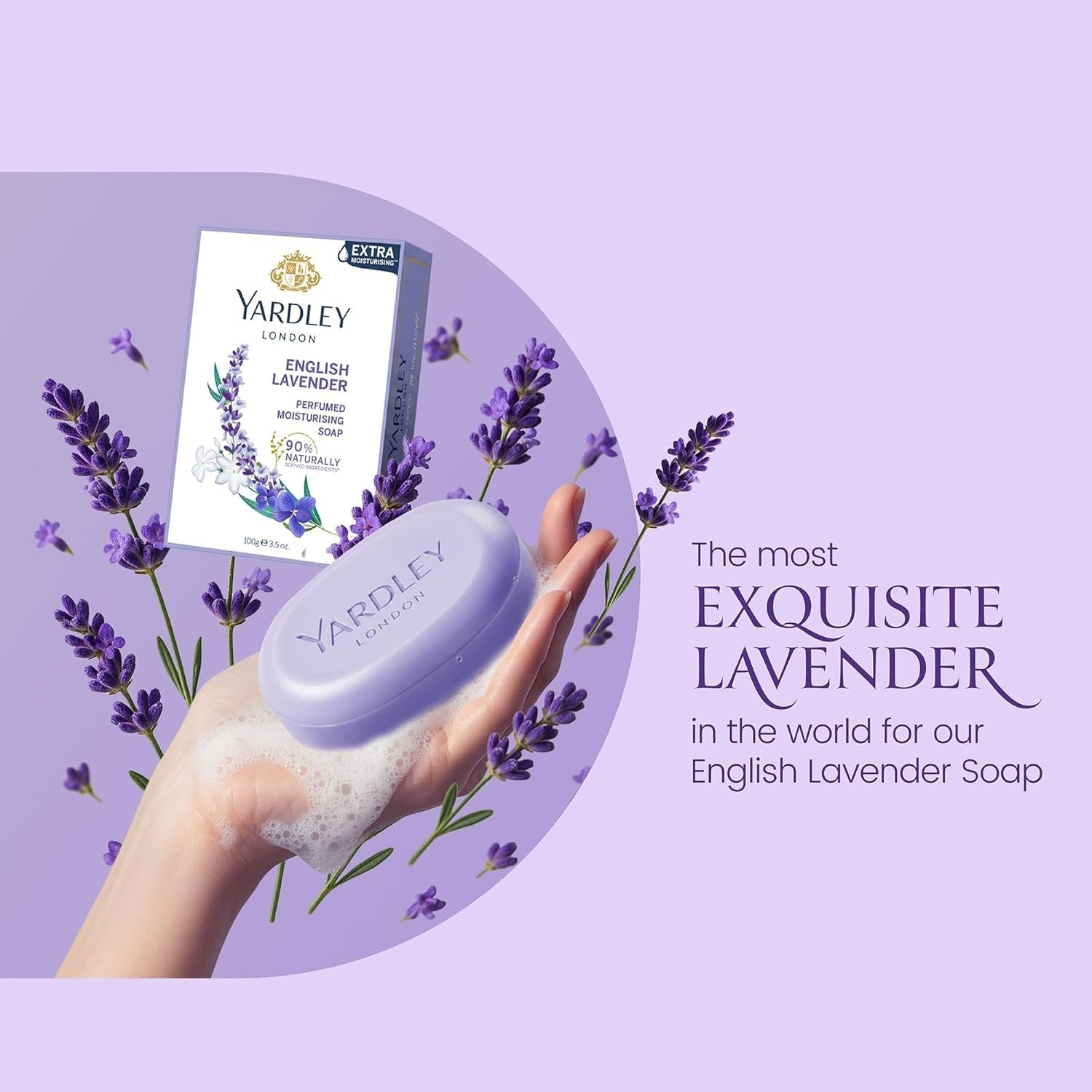 Luxury English Lavender Soap Bundle – 3 x 100g Bars for Relaxing Bath