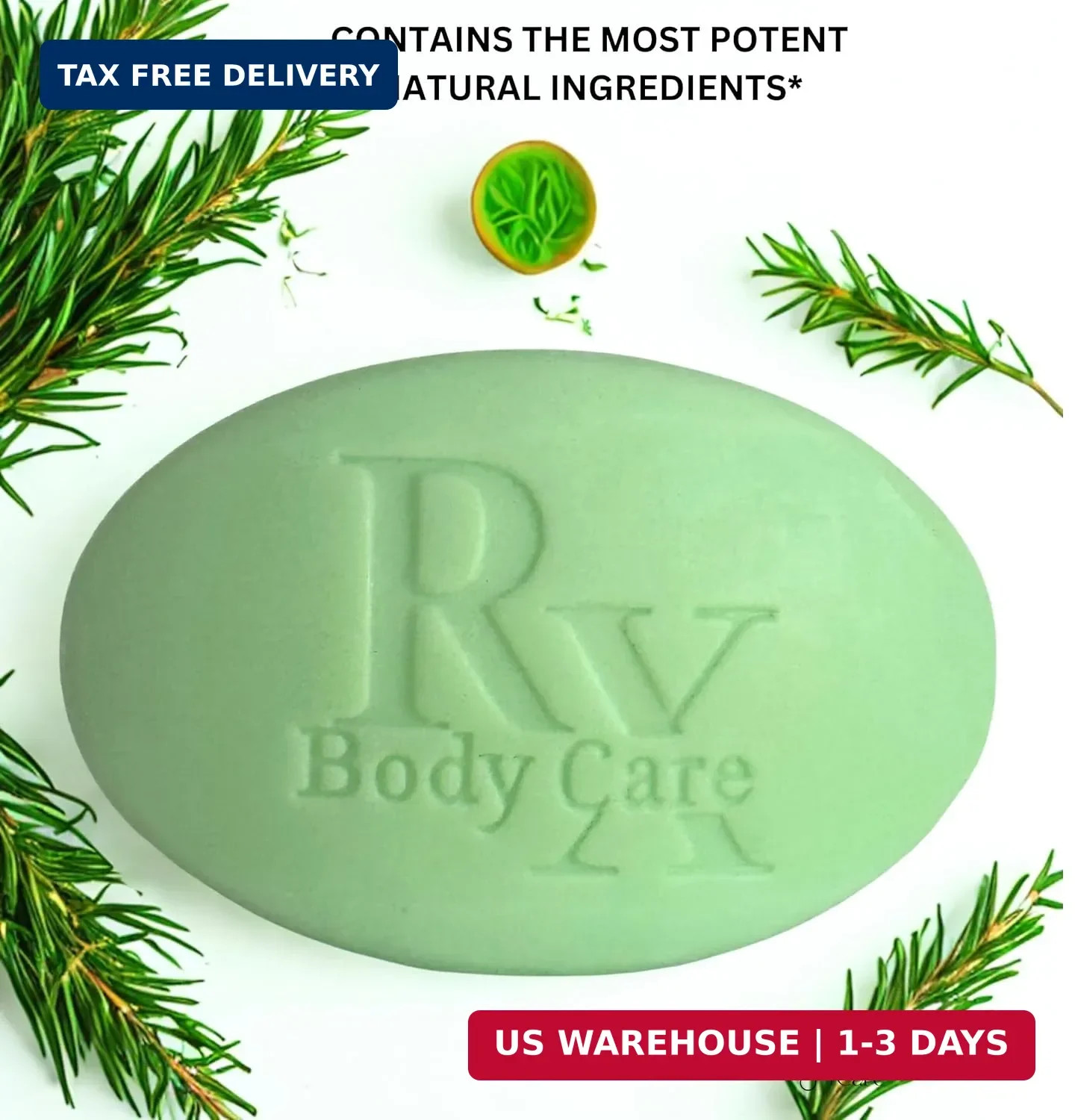 Tea Tree Oil Soap Bar For Face & Body 4.0 oz – Antifungal Antiseptic Cleanser Ag
