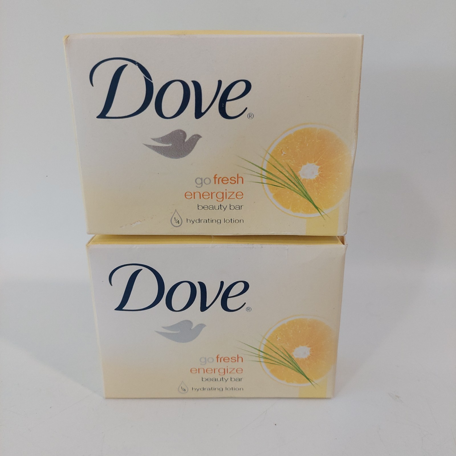 2-Dove Go Fresh Energize Bar Soap GRAPEFRUIT LEMONGRASS Scent Discontinued NEW