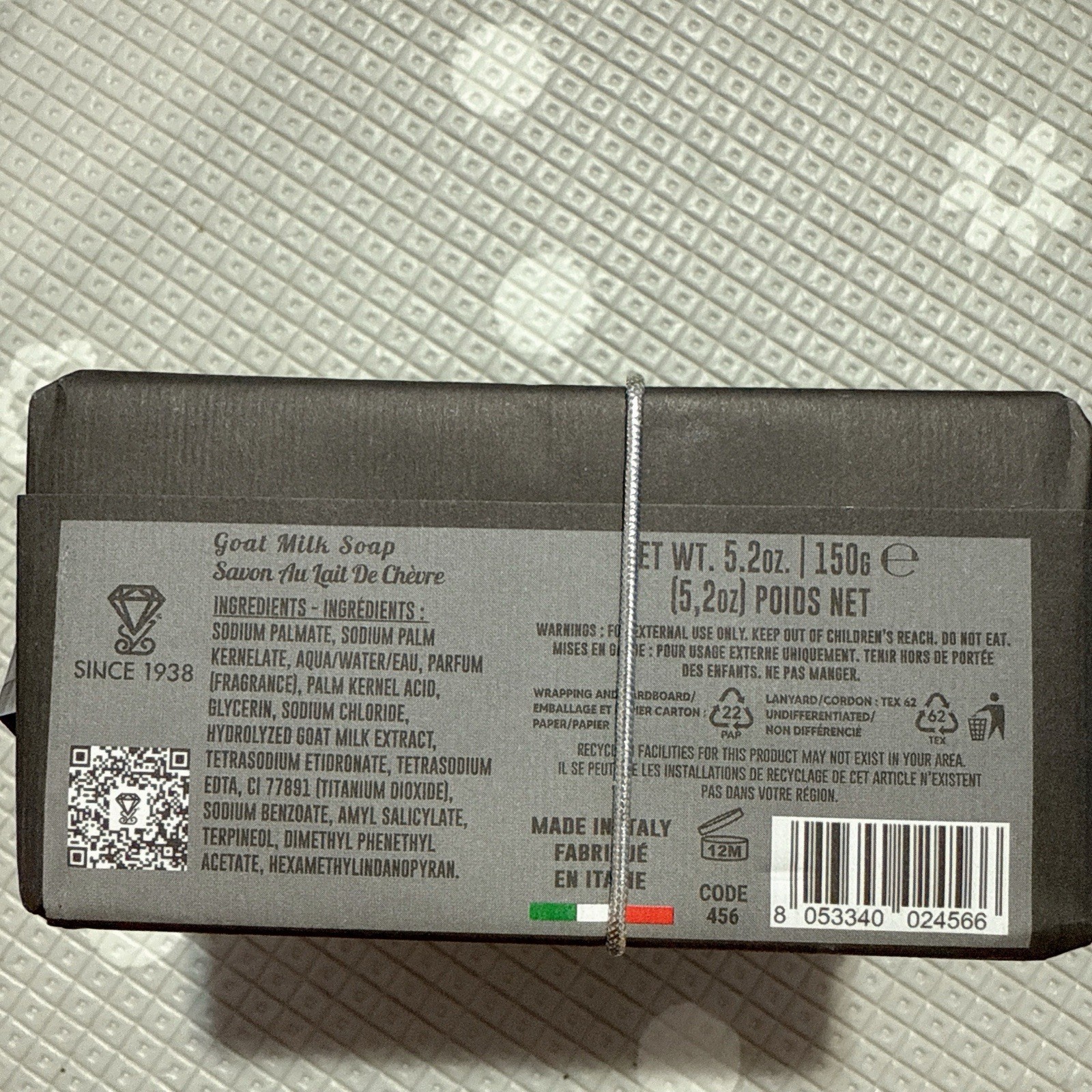 ZENI GOAT MILK FINE TRIPLE MILLED SOAP BAR (3 BARS )5.3OZ EACH MADE IN ITALY